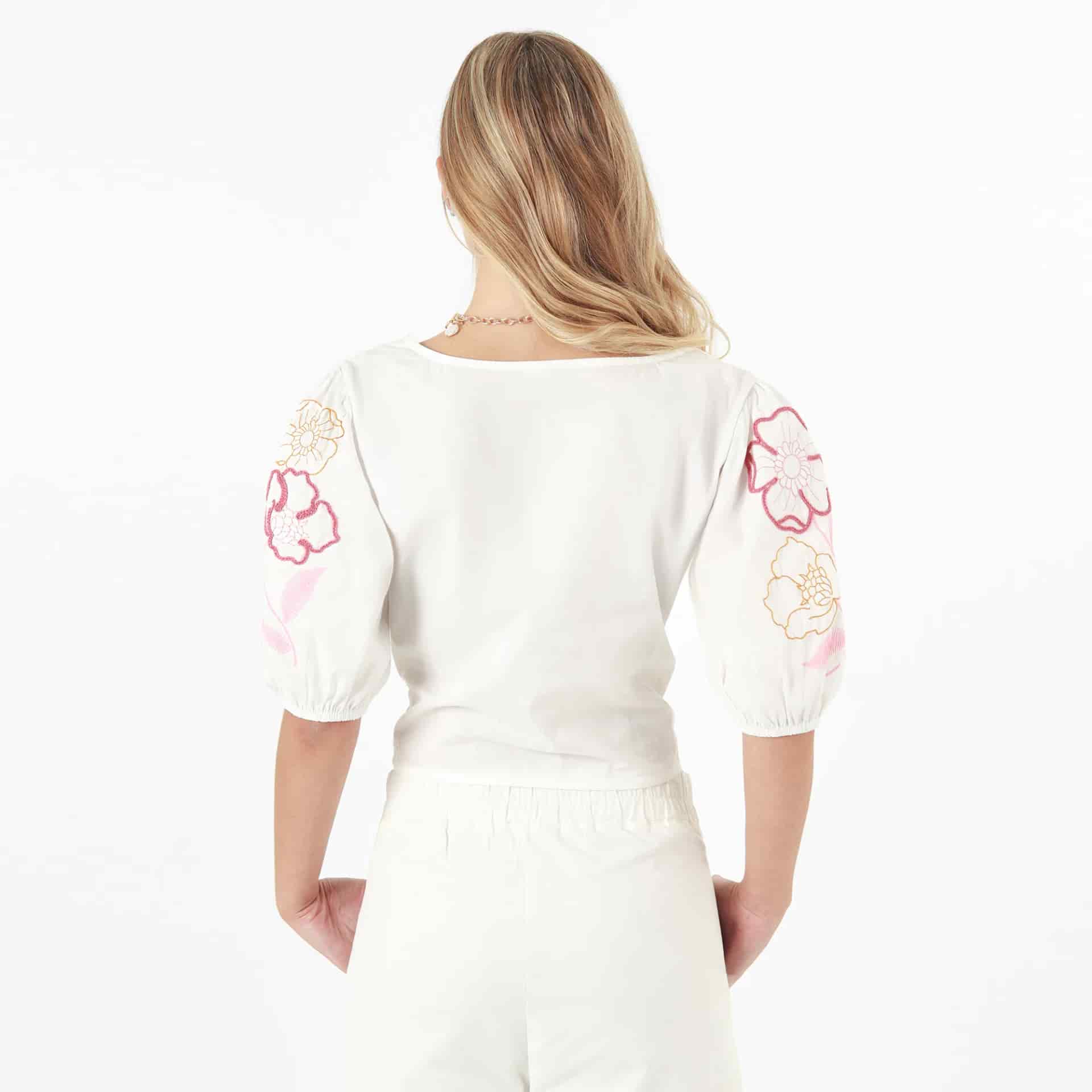 Blusa Cuello Corazon Manga 3cuartos - miniatura 2