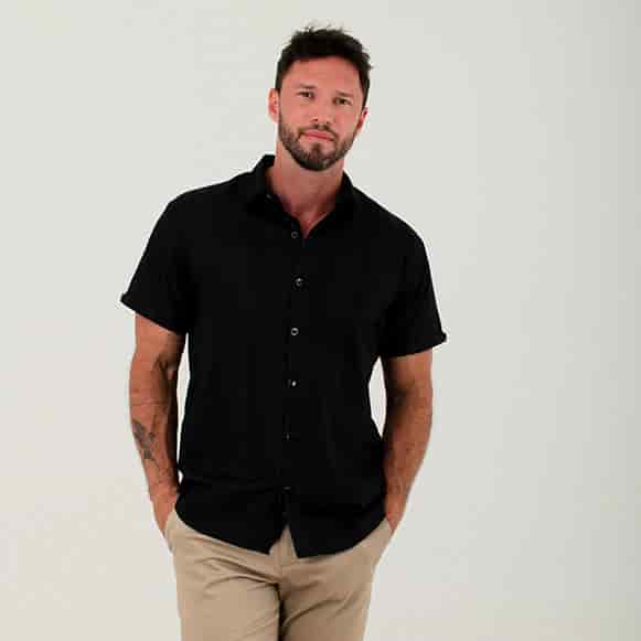 CAMISA MC 100% ALGODON TEXTURA HOMBRE - miniatura 6