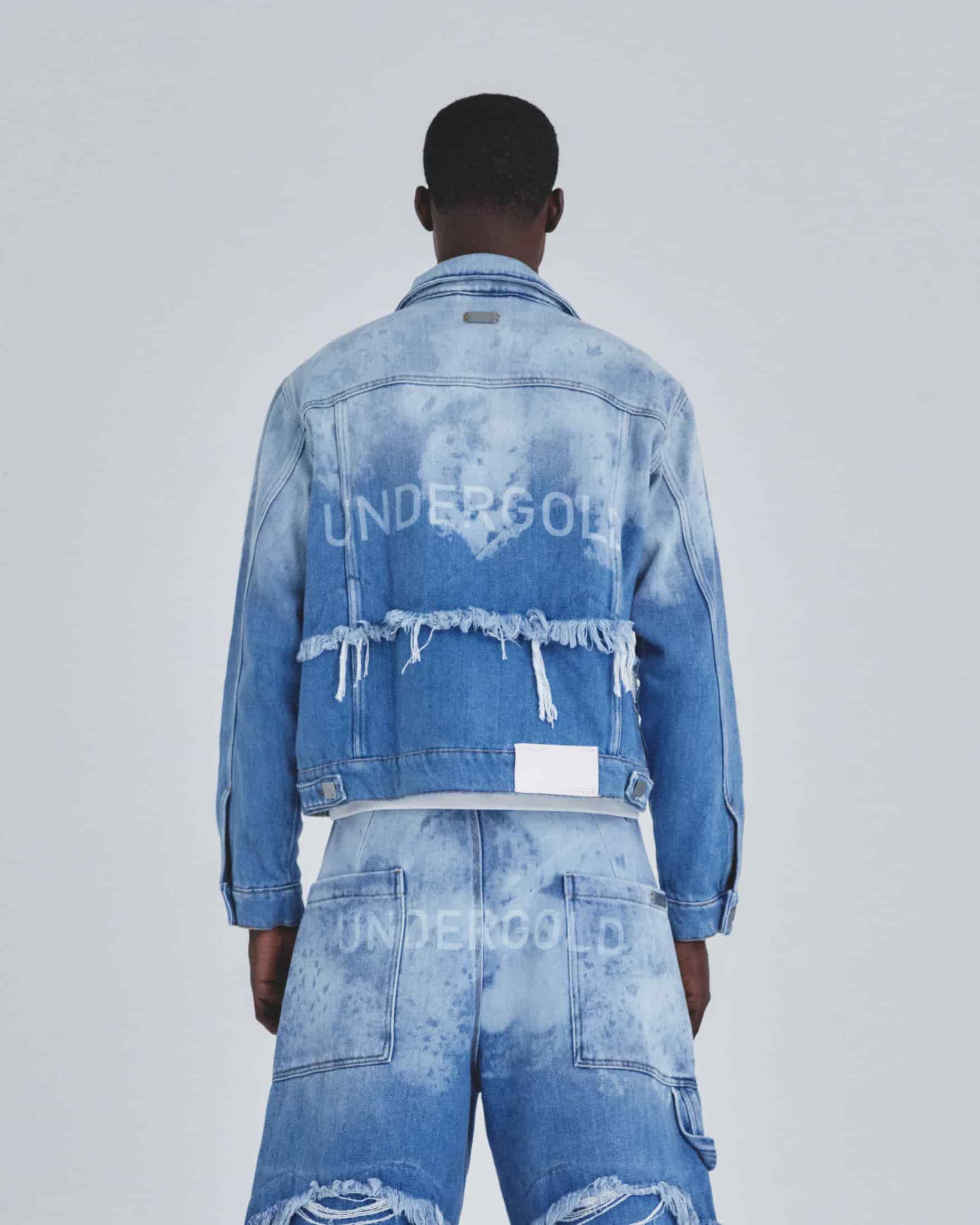 Holy State UNDRGLD Double Destroyed Jacket Blue - miniatura 5