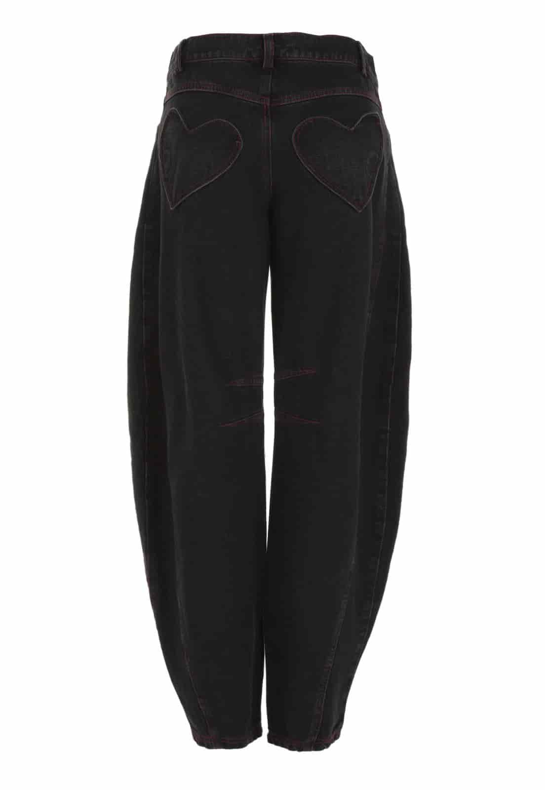 Two Hearts Barrel Pants Black - miniatura 2