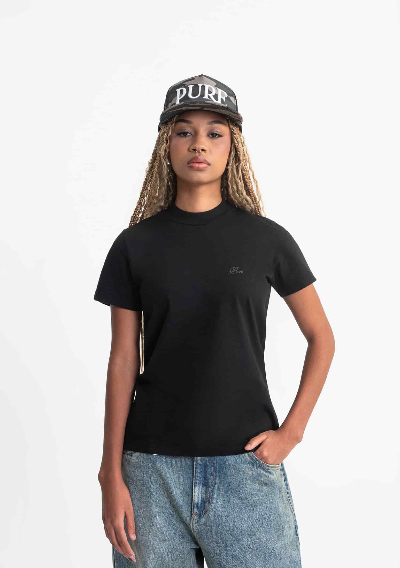 Rustic women black t-shirt - miniatura 2