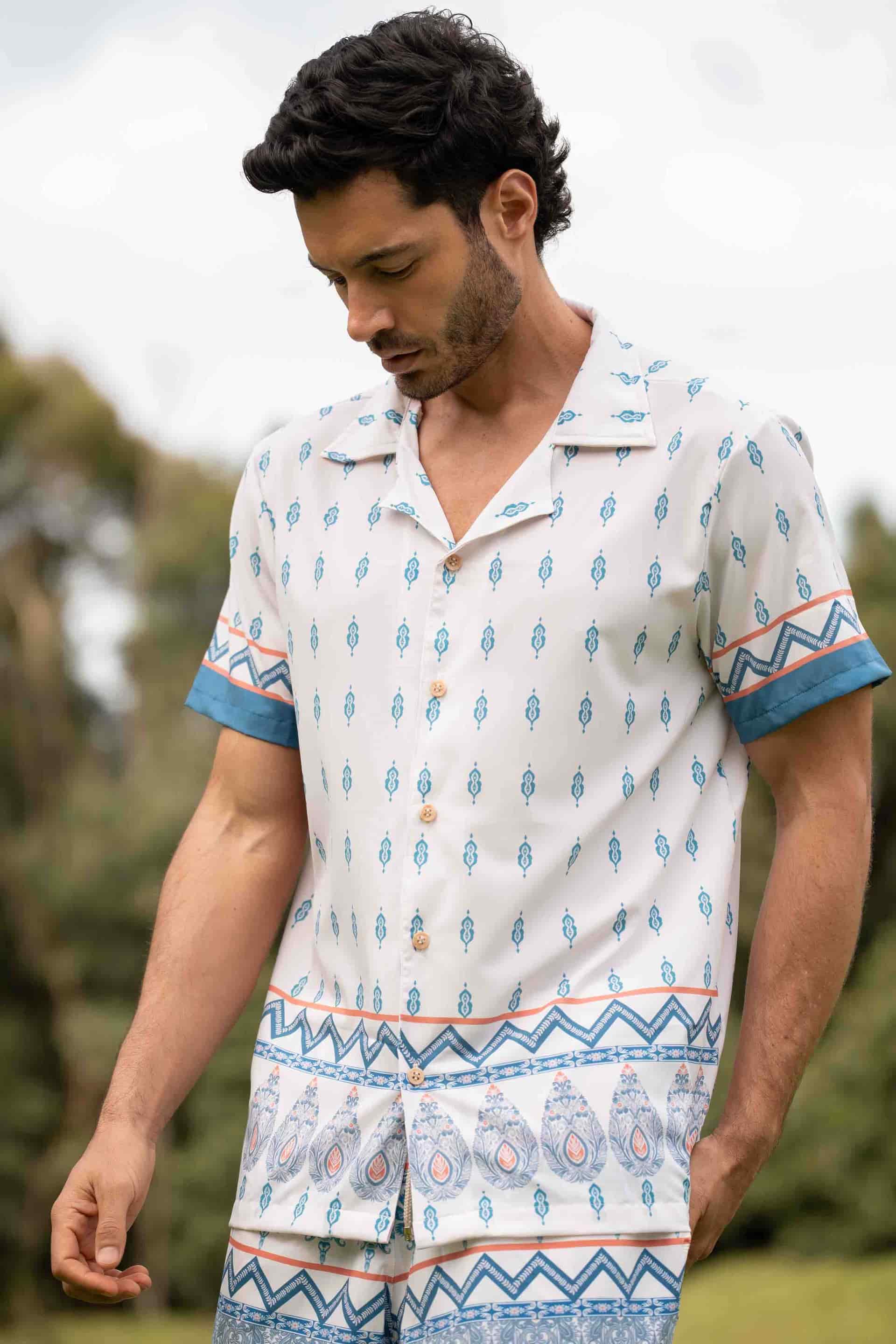 Camisa Playera Savira Azul - miniatura 1
