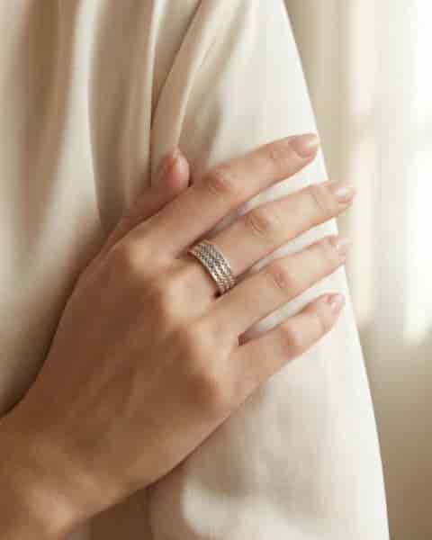 Anillo grano de café en plata filigrana - miniatura 1