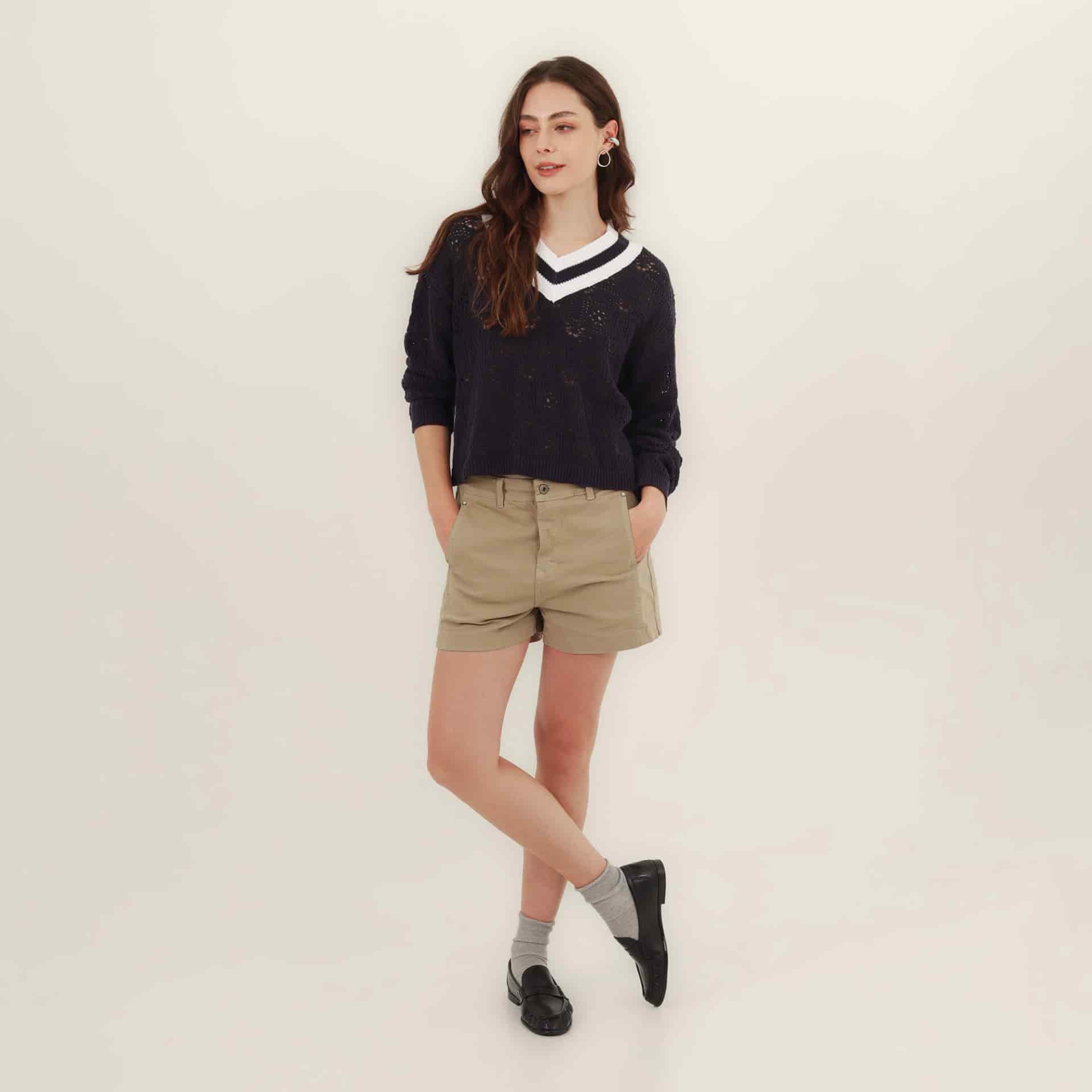 Sweater Cuello V Manga Larga - miniatura 4