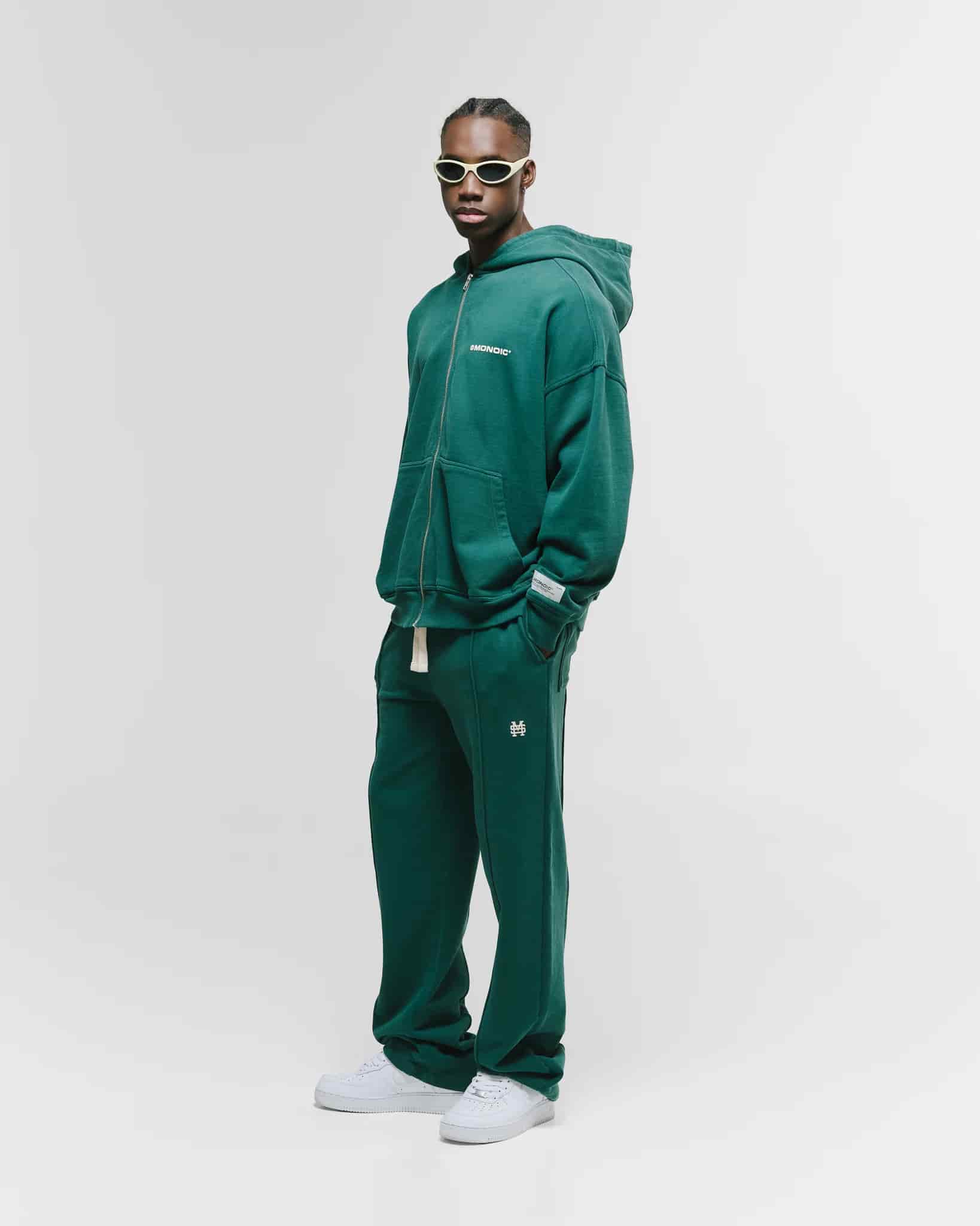 Zip Hoodie Oversized Básico V4 - Forest Green - miniatura 8