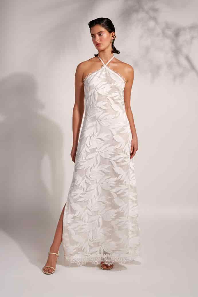 NIA MAXI DRESS WHITE - miniatura 3