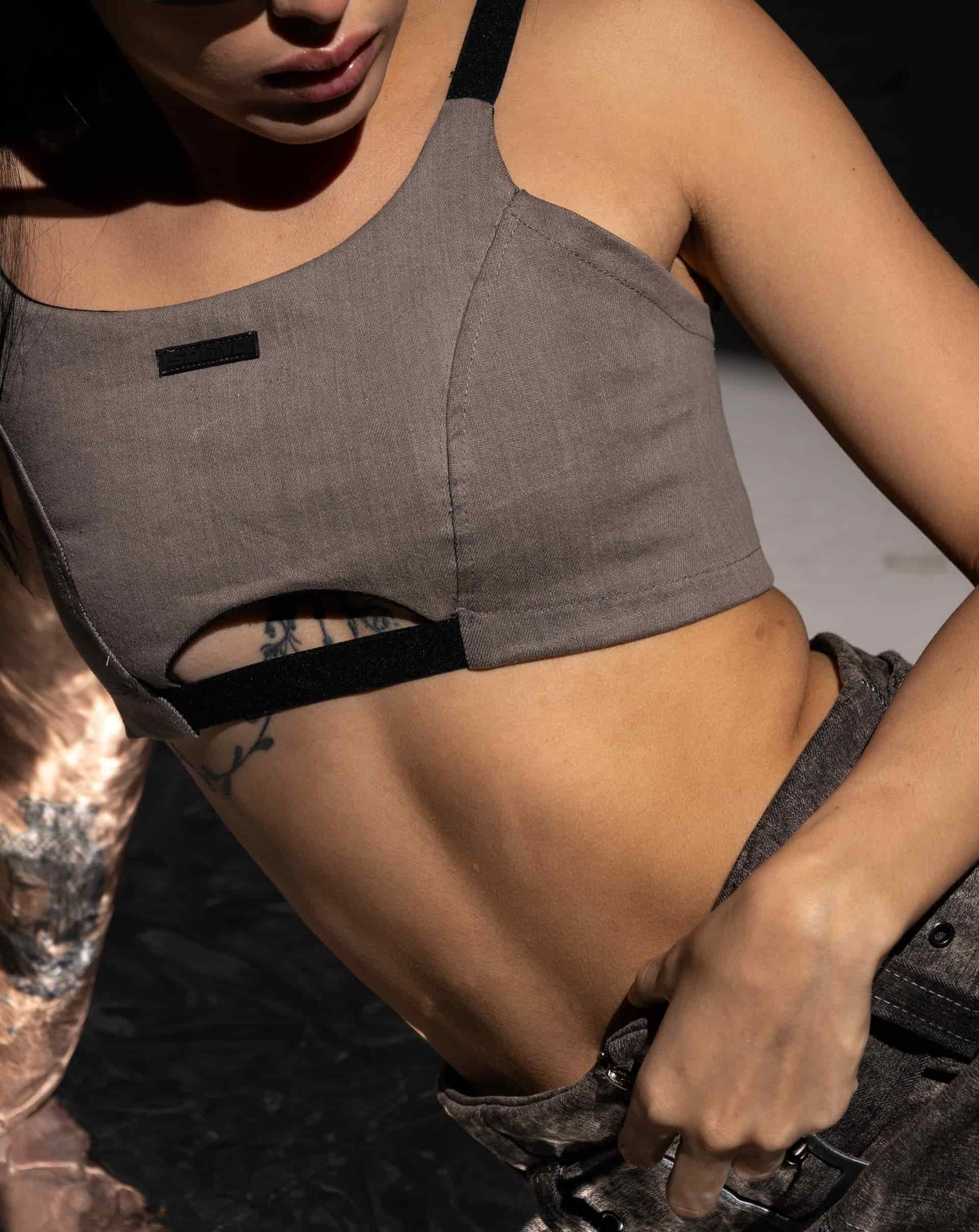 Top Marie- Gris - miniatura 1
