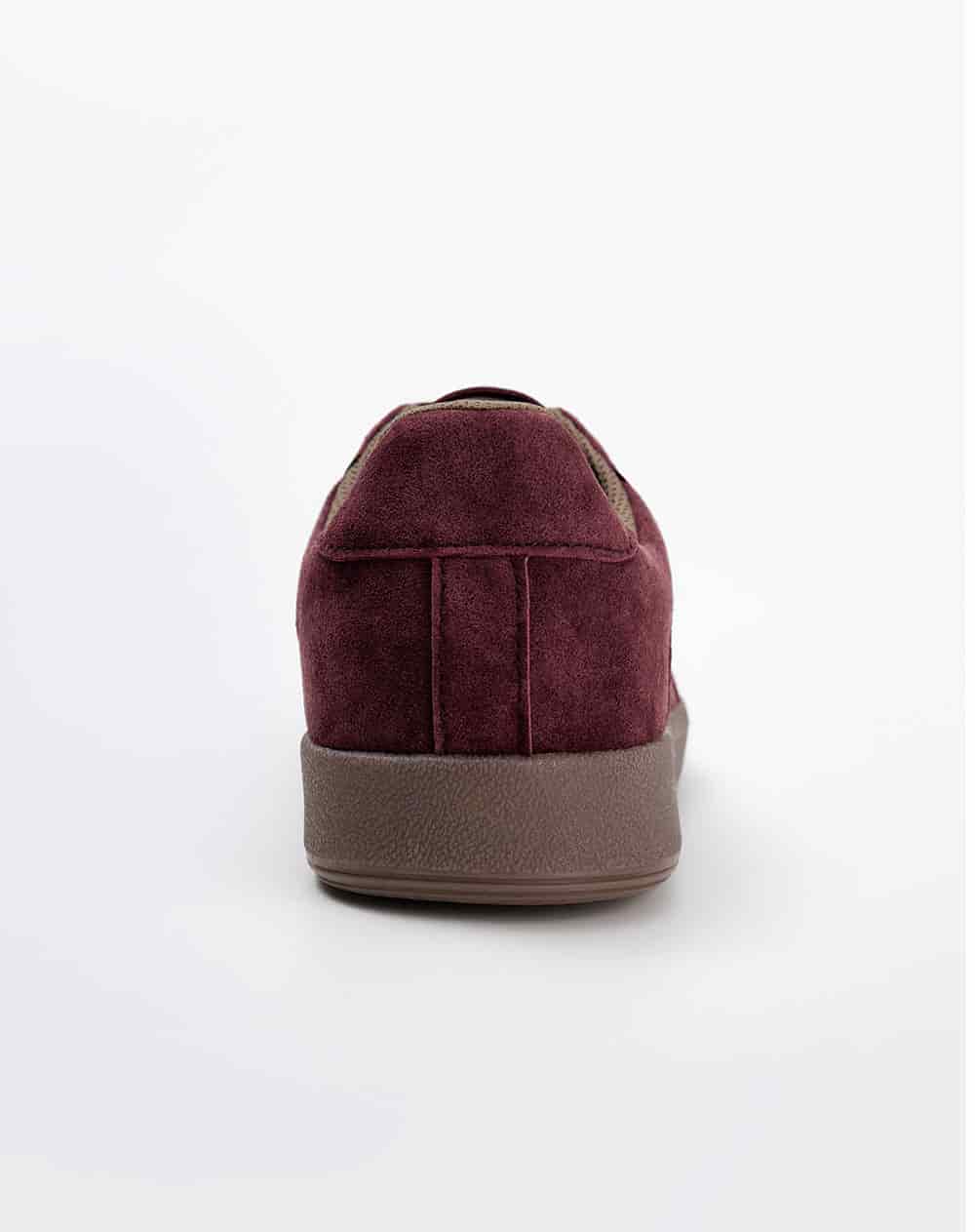 Tenis casuales tipo gamuza vinotinto hombre - miniatura 5