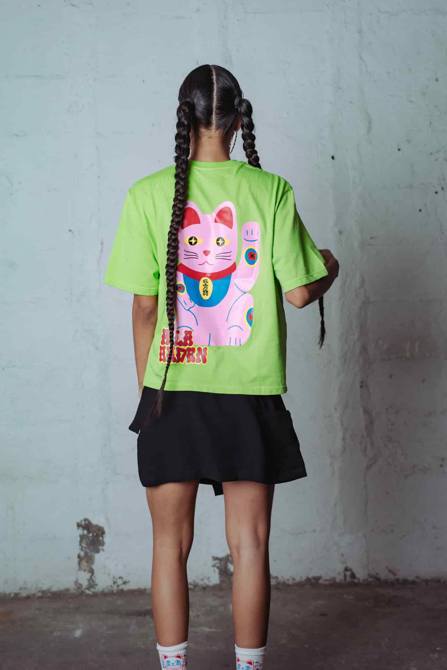 Camiseta Boxy Gato Biche - miniatura 3