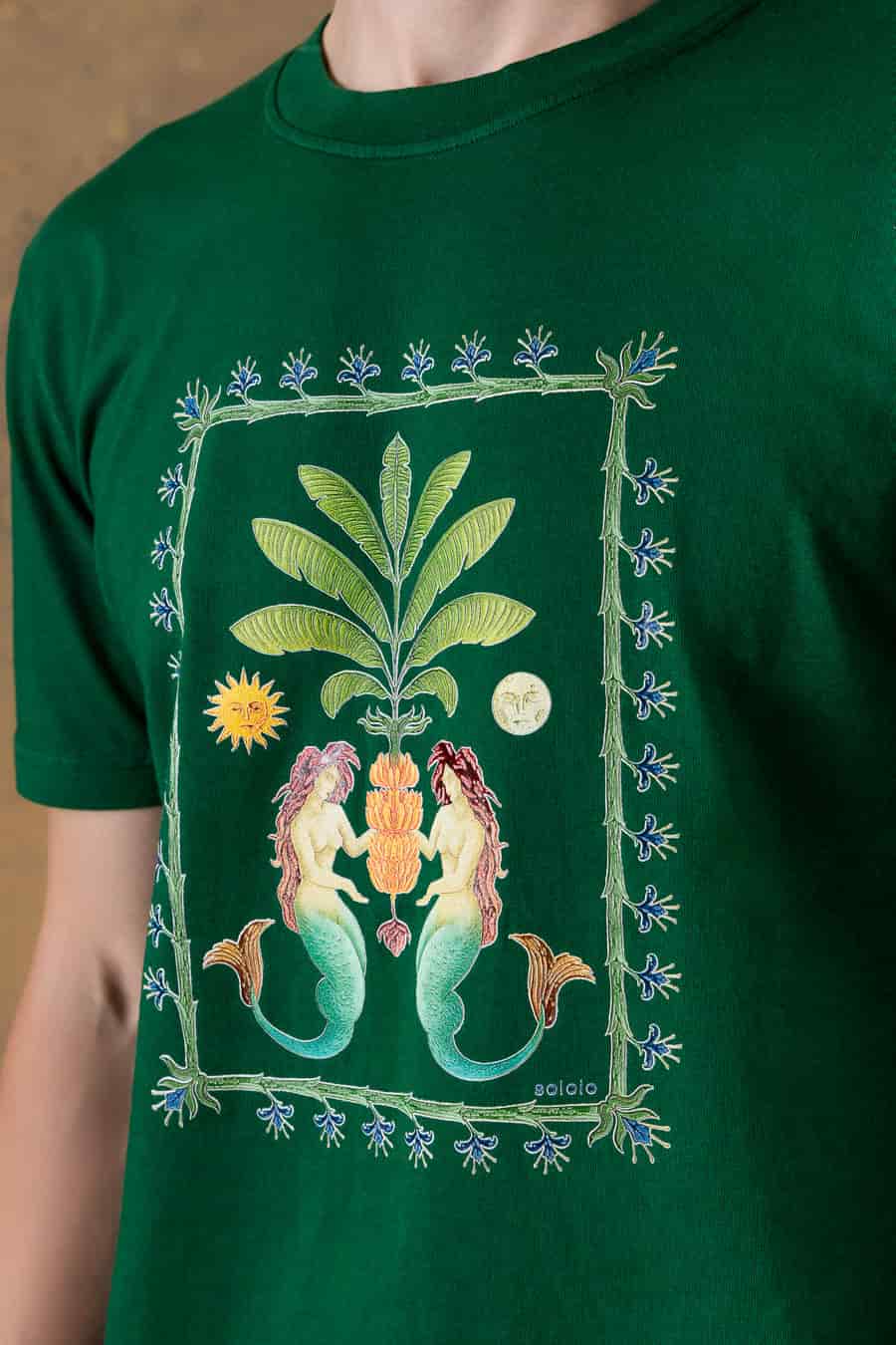 Men's cotton t-shirt amanzi green - miniatura 3