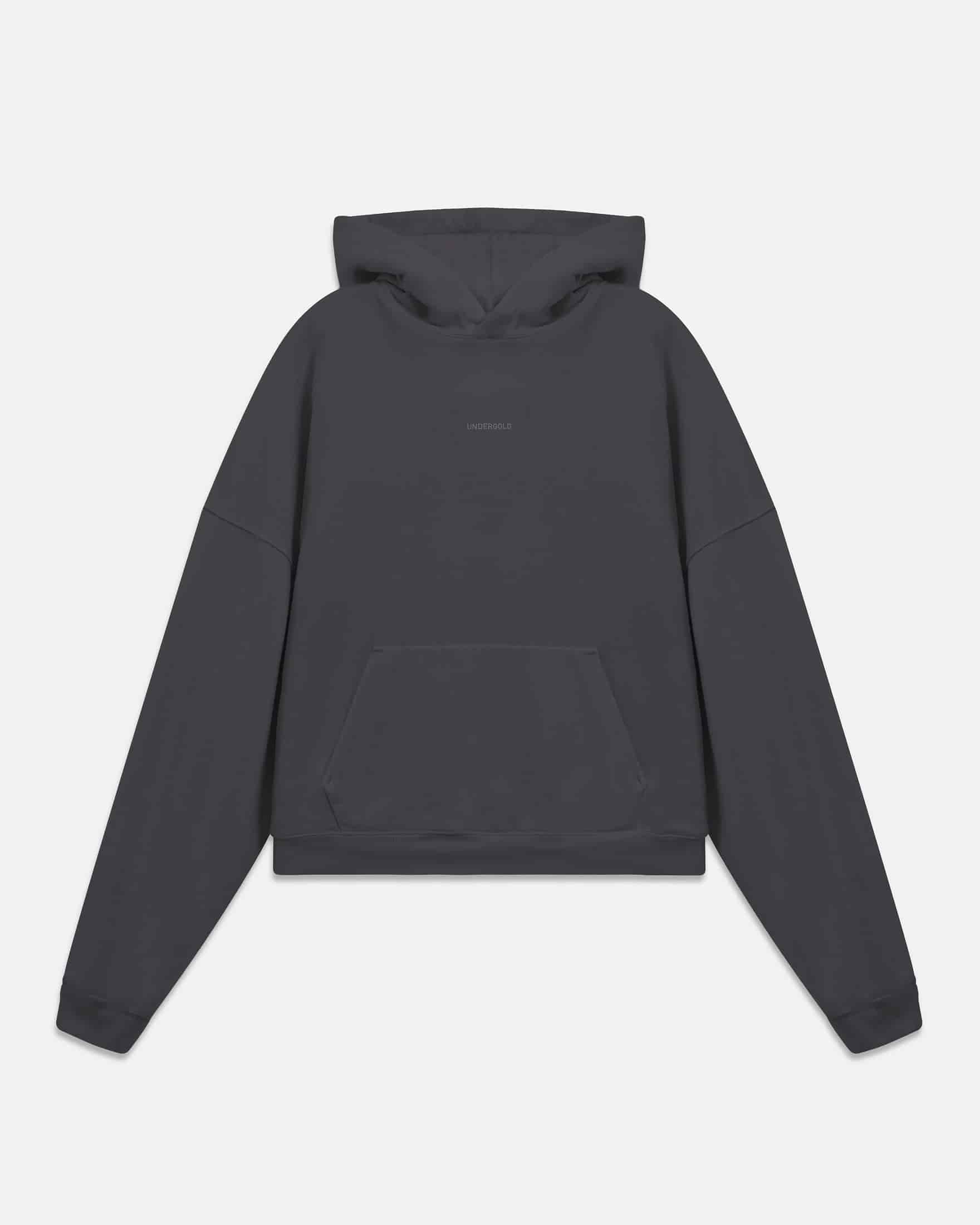 W Line Basic Boxy Fit Hoodie Dark Gray - miniatura 3