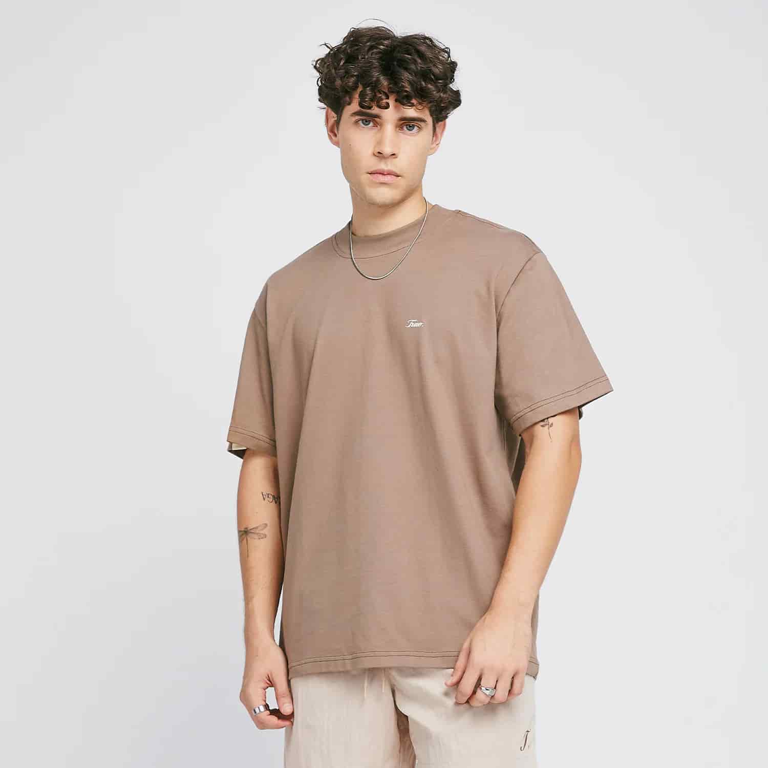 Signature T-Shirt - Light Brown - miniatura 3