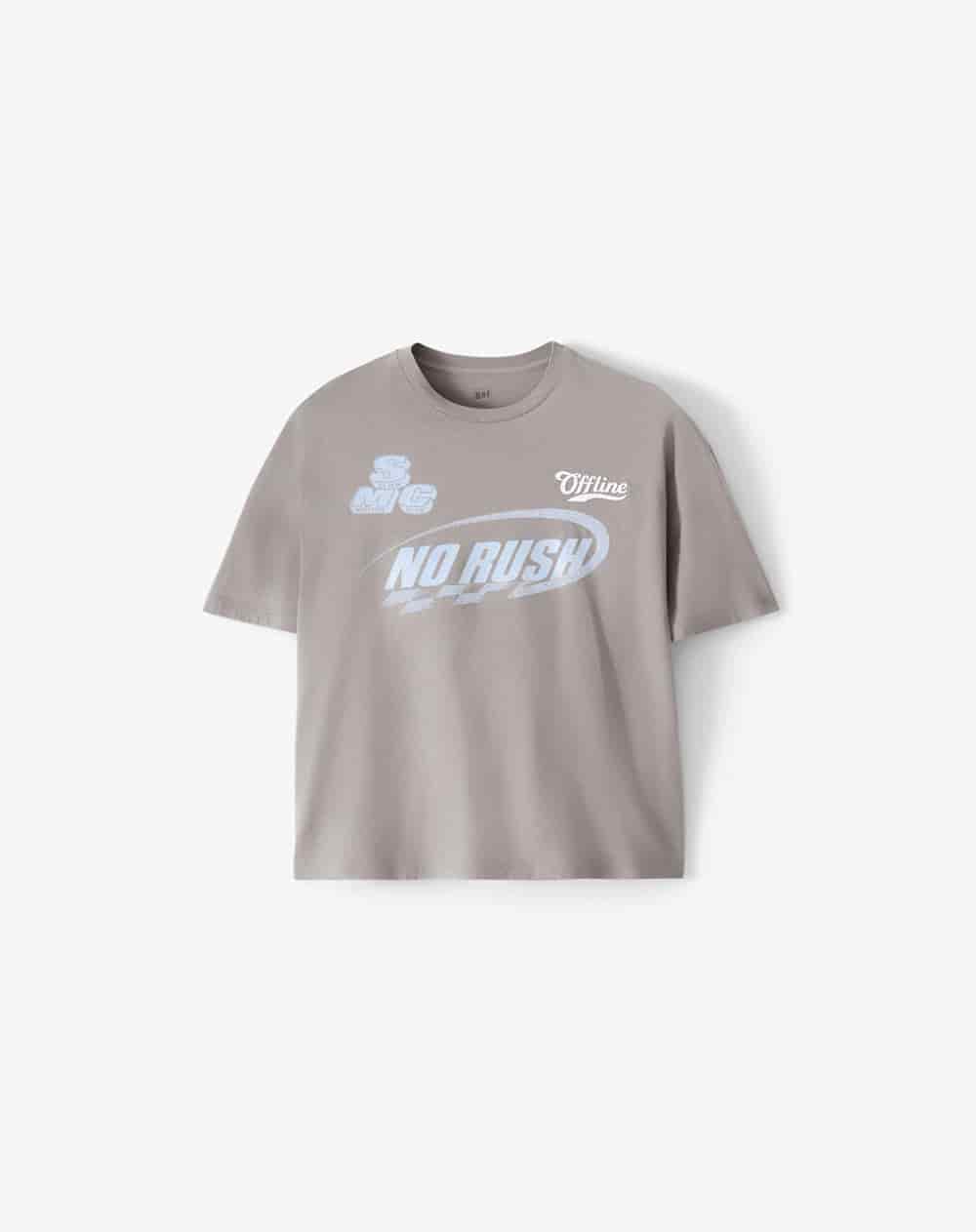 Camiseta manga corta regular estampado taupe hombre - miniatura 6