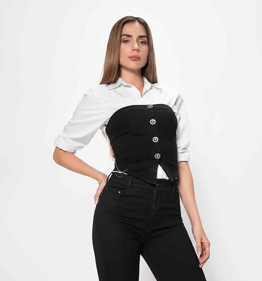 Blusa starple, botones en perla - miniatura 1