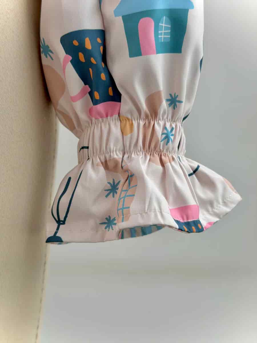 Chaqueta corta estampada crema - miniatura 4