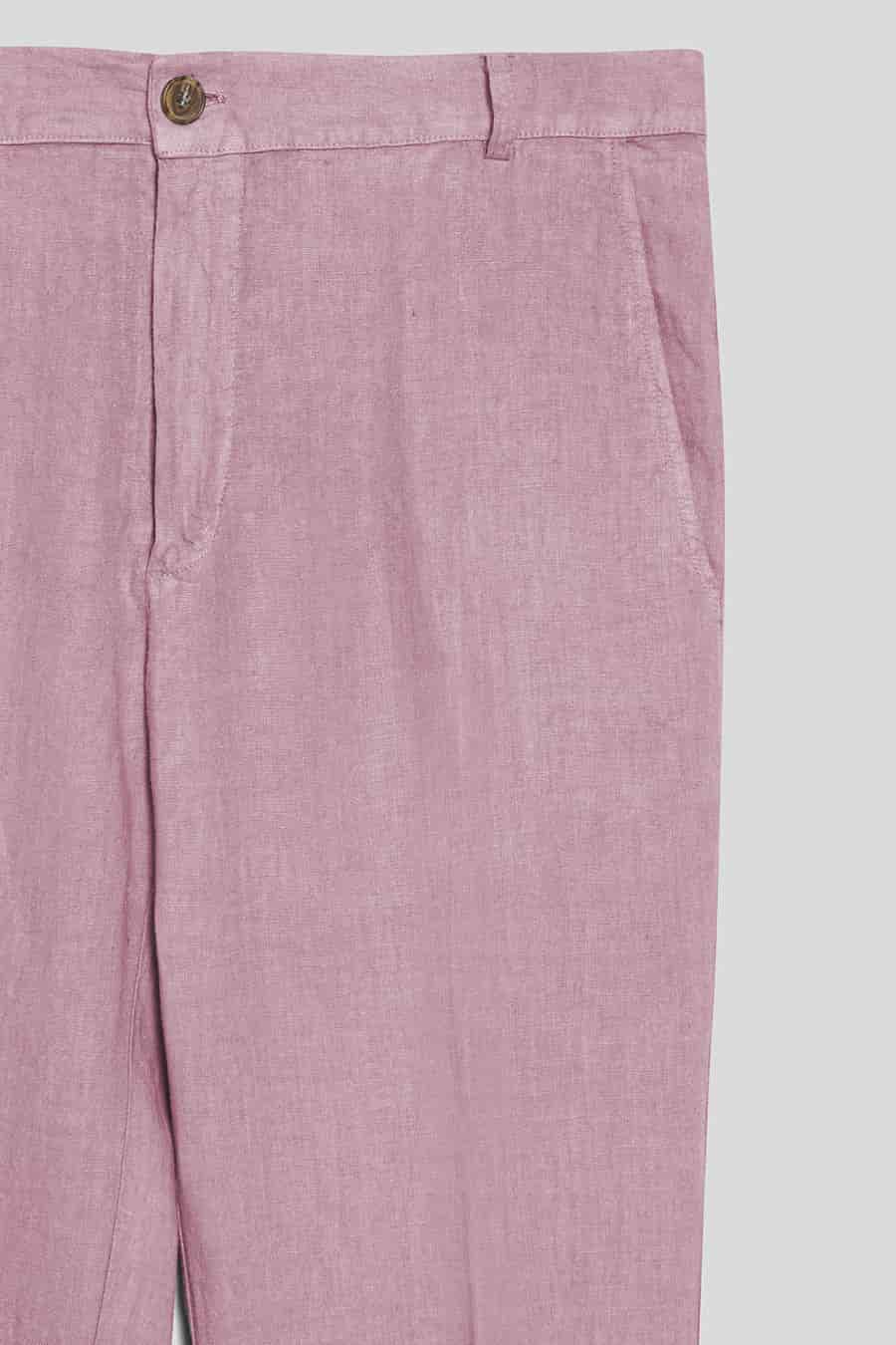 Men's linen pants lilac donato - miniatura 2