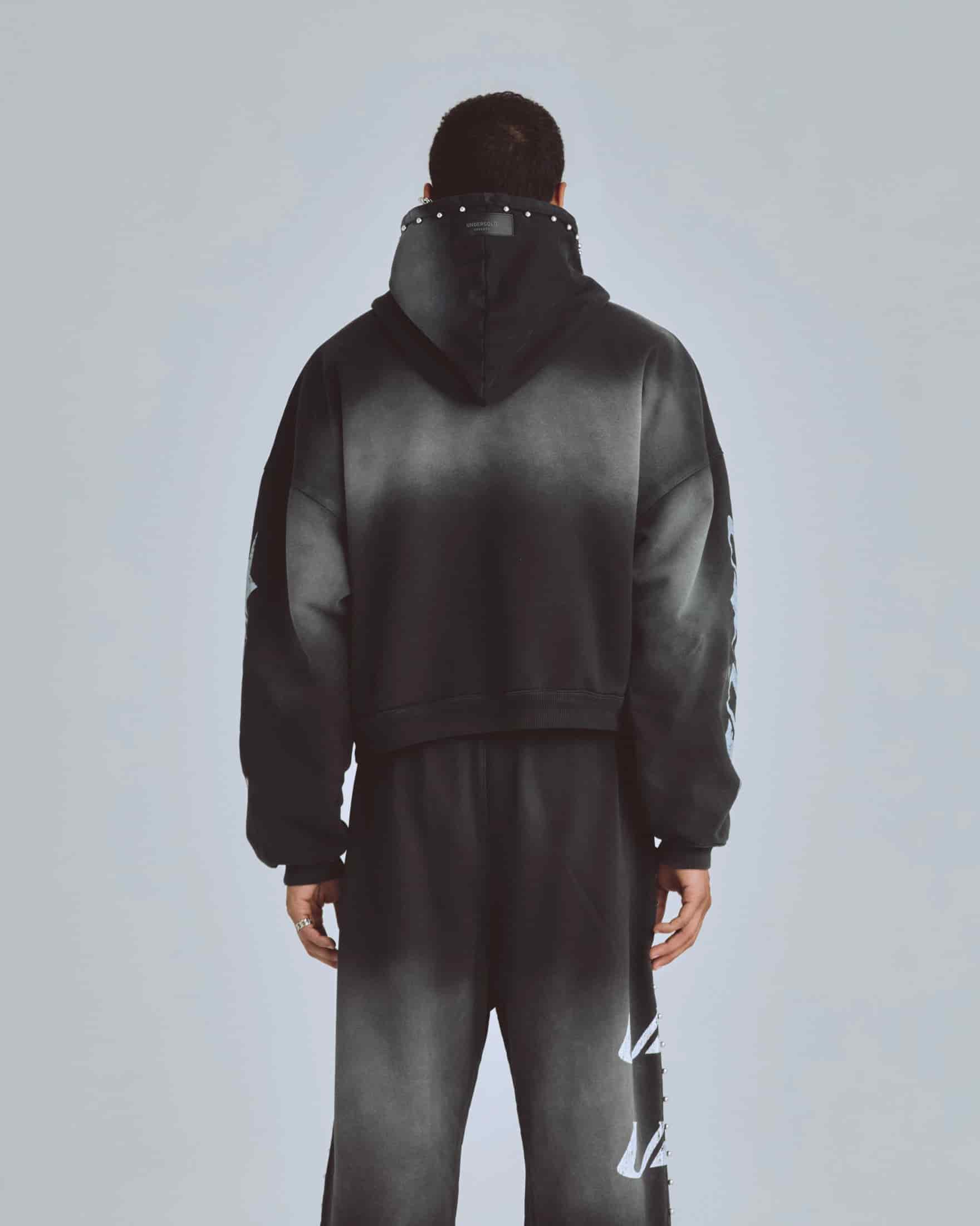 Agnus Dei U Star Boxy Fit Hoodie Smokey Black - miniatura 7