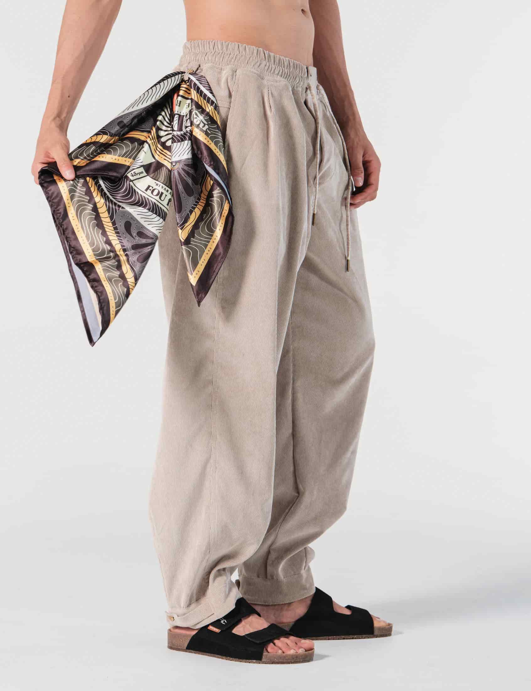 Pantalón Baggy Loose Fit Conexion Beige Hombre - miniatura 3