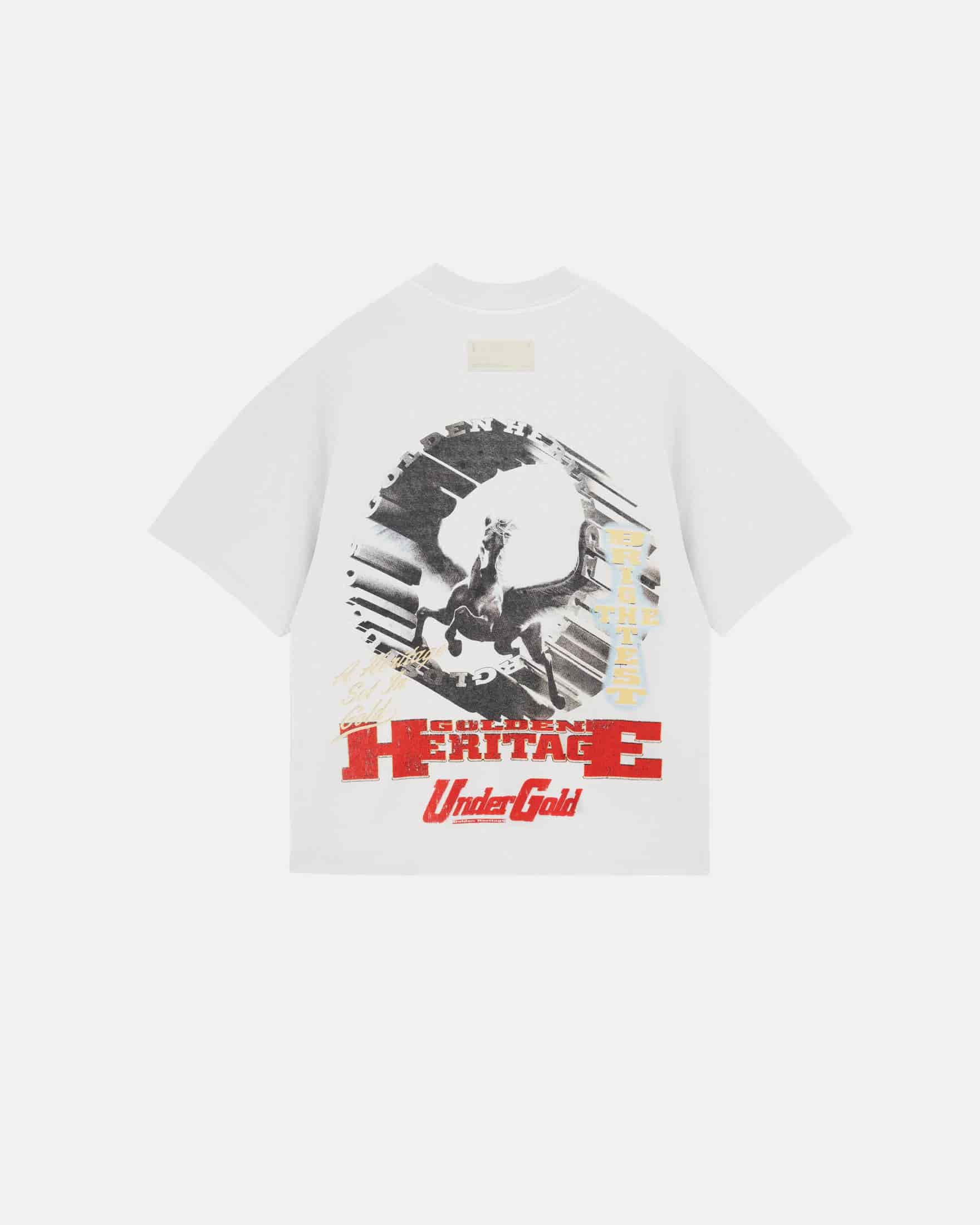 Golden Heritage Pegasus Boxy Fit Tshirt White - miniatura 1