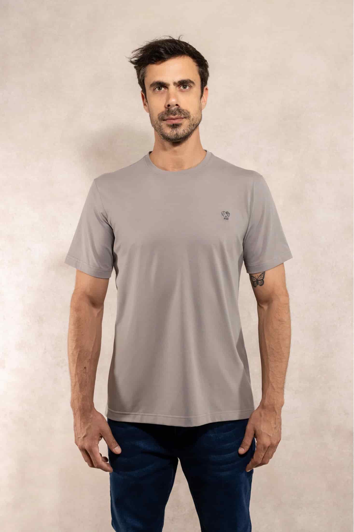Camiseta Antimanchas Gris Oscuro - Talla Regular - miniatura 1