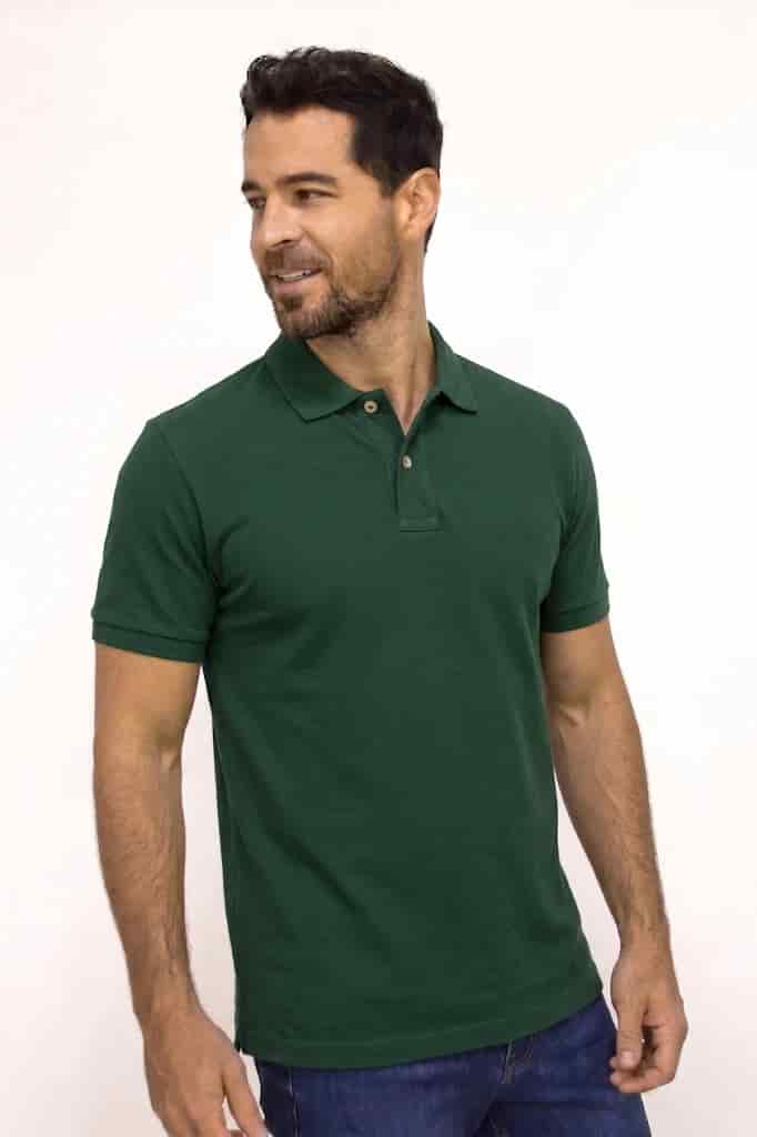 POLO MANGA CORTA VERDE PARA HOMBRE - miniatura 3