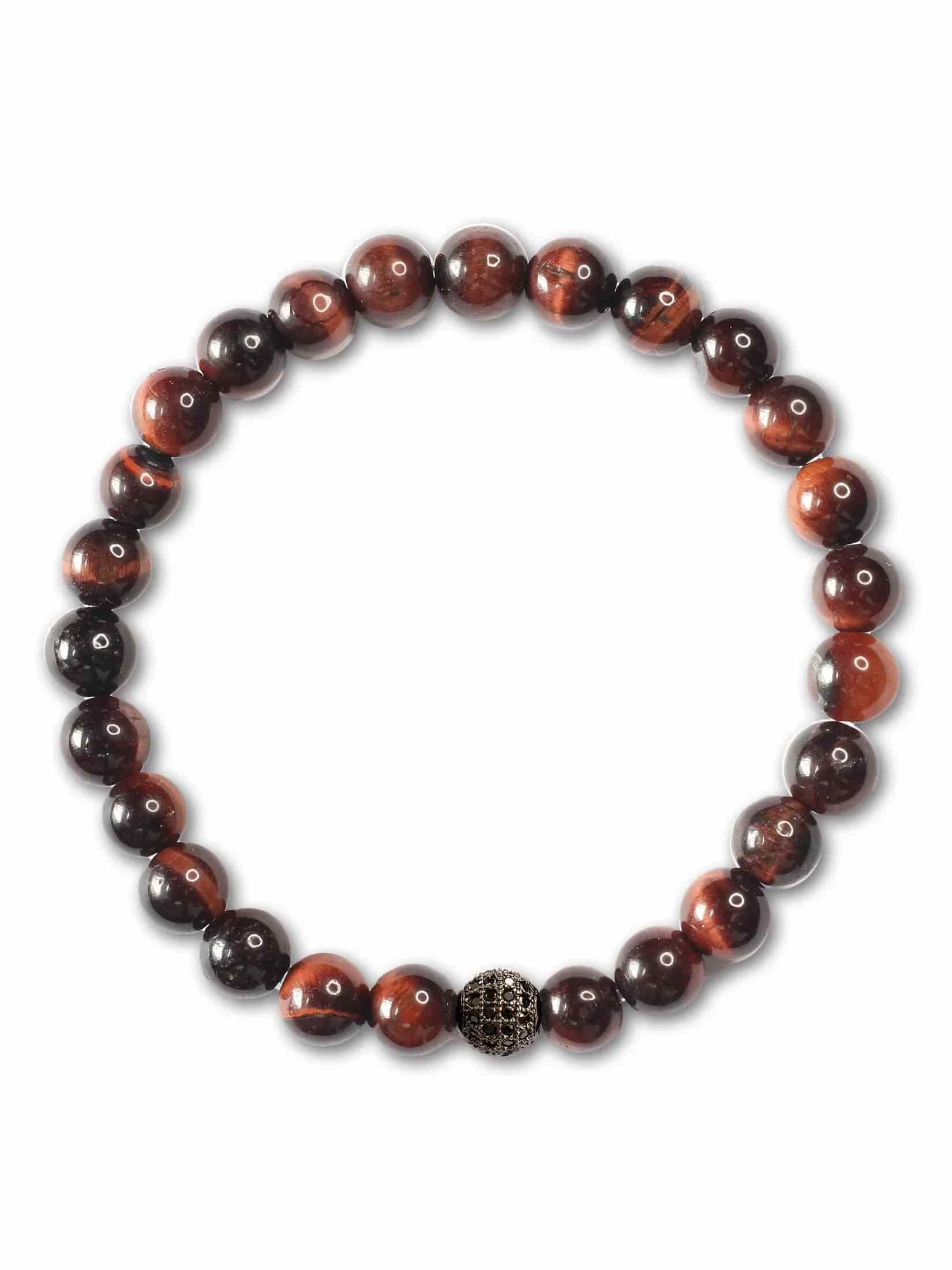 Brazalete Ojo de Tigre Rojo 6mm - miniatura 1