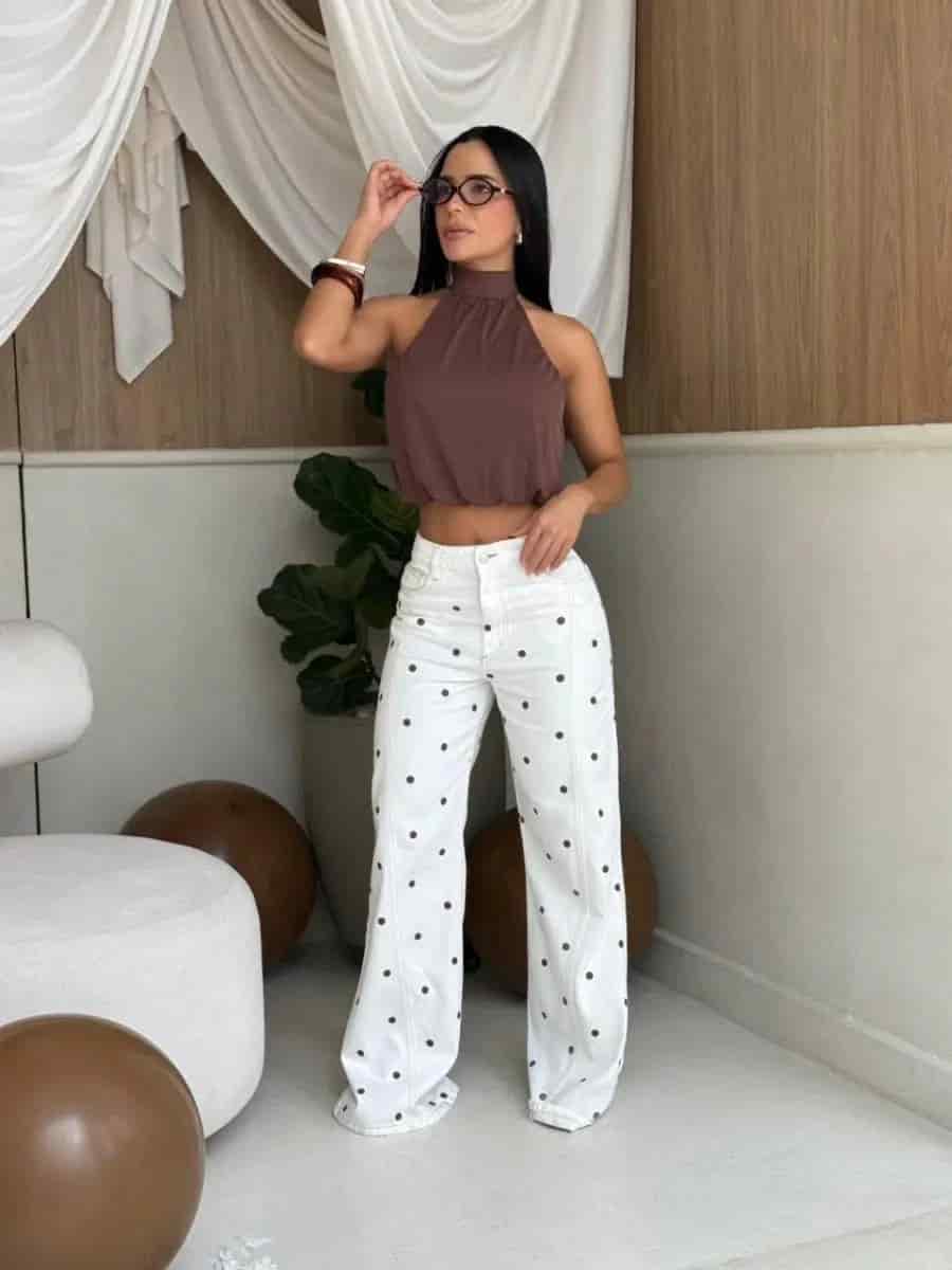 Jeans lunares (mocca) - miniatura 1