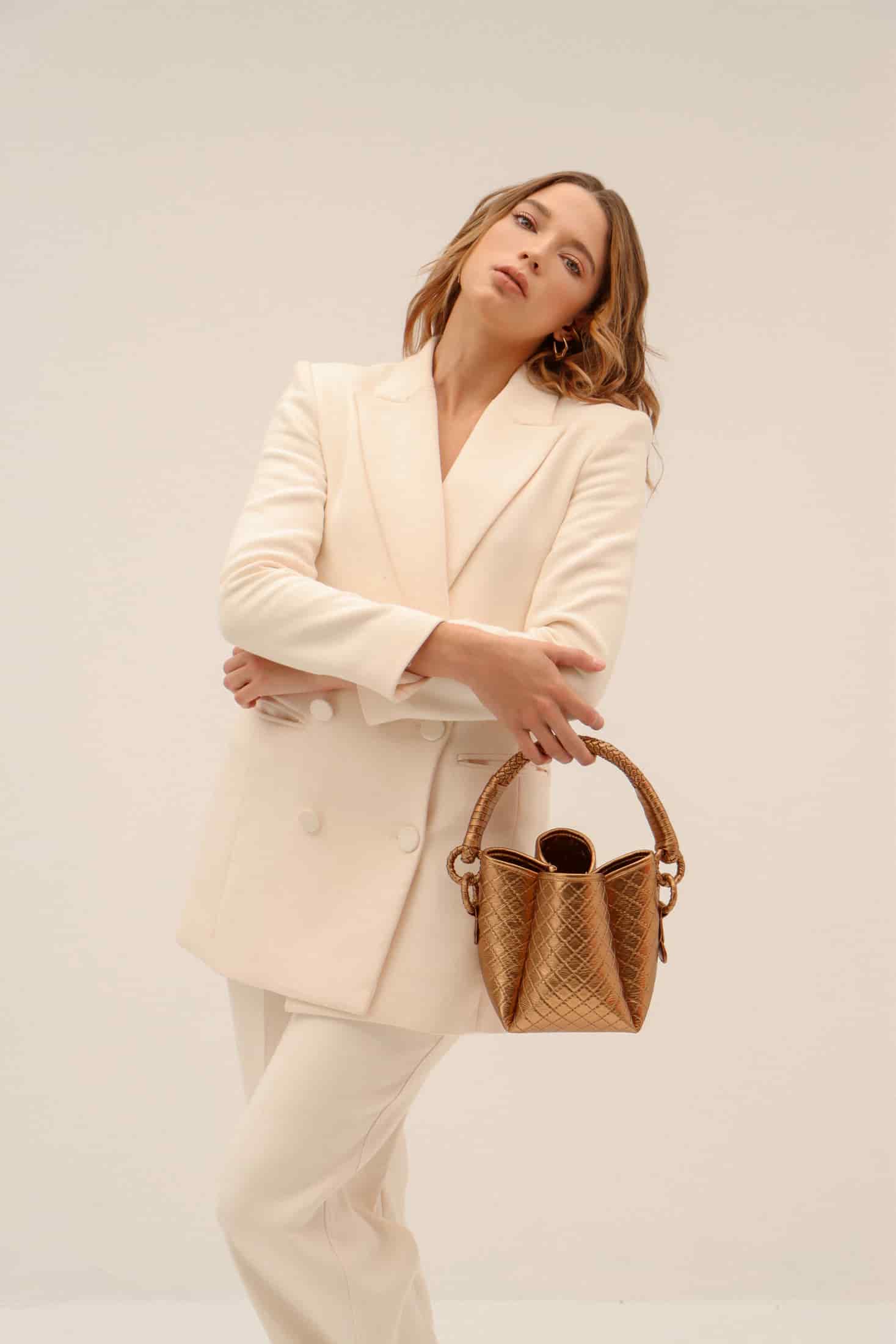 Tulip Mini Bucket Bag, Gold. Limited Edition - miniatura 4