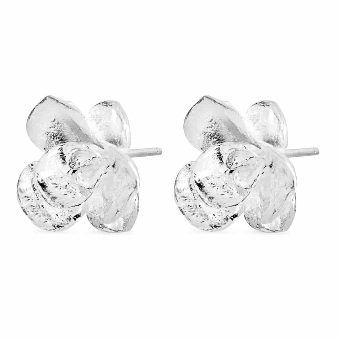 Aretes suculenta Simona en plata - miniatura 3