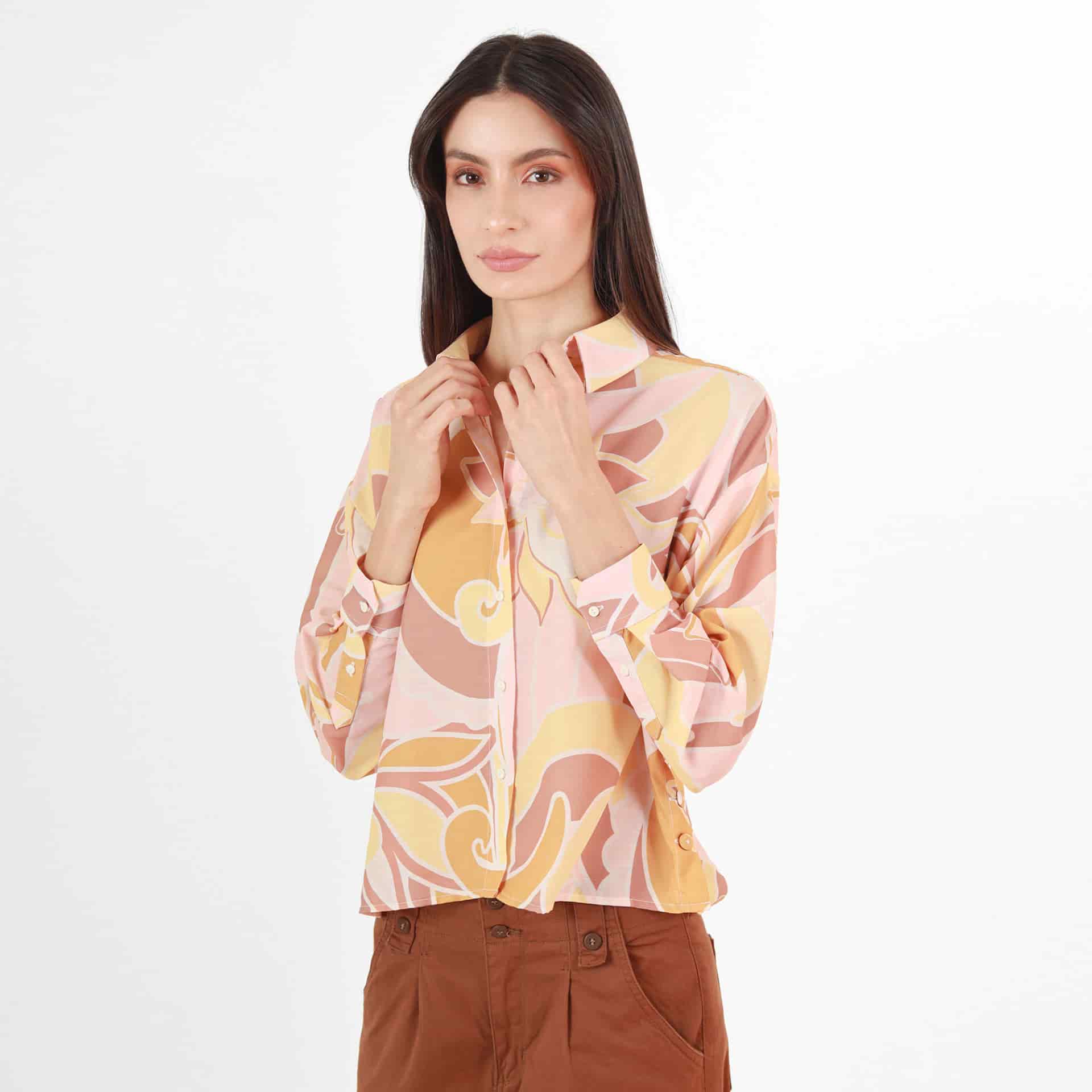Camisa Cuello Camisero Manga Larga - miniatura 1