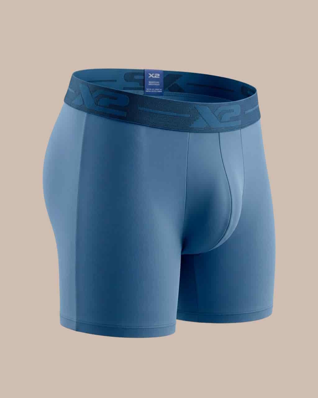 Bóxer Medio Cesar Nylon Azul X2 - miniatura 1