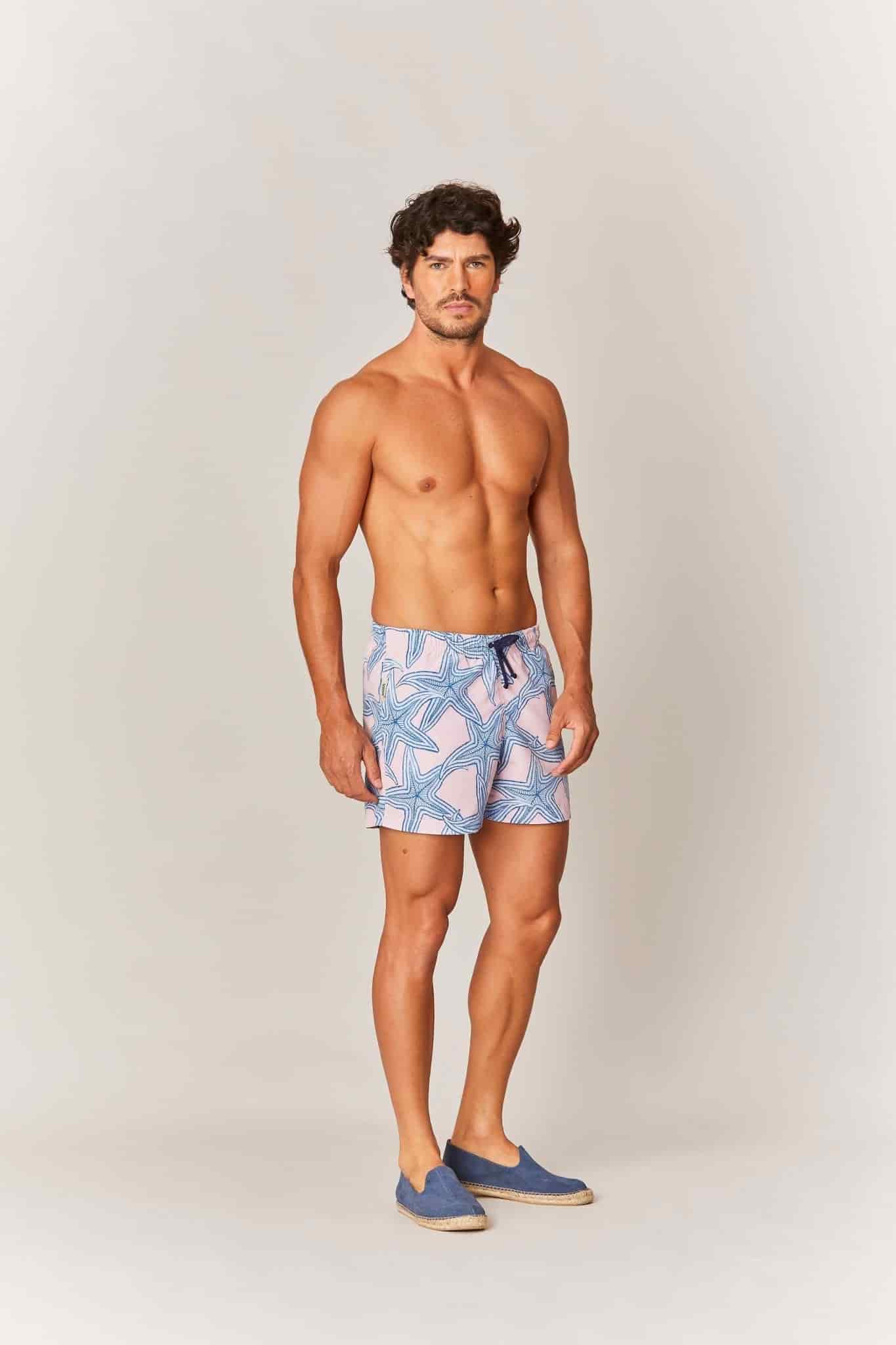 Men's pink star swim trunk - miniatura 2