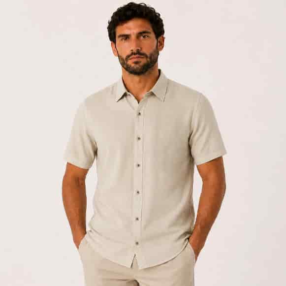 CAMISA MC 100% ALGODON HOMBRE - miniatura 1