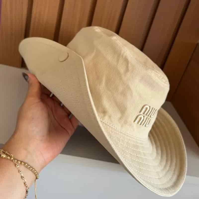 SOMBRERO MIU MIU TELA NUDE - miniatura 1