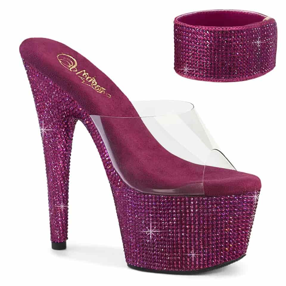 Zapatos sandalias bajo pedido Tacones Plataforma Poledance Pleaser BEJEWELED-712RS - miniatura 1