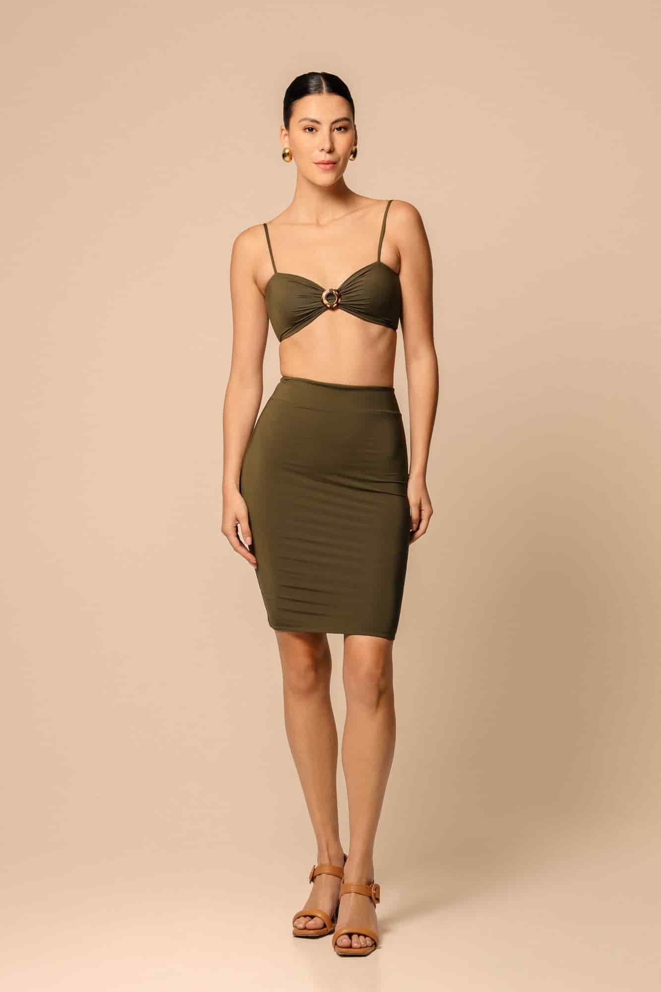 KATIA SKIRT / Verde Oliva - miniatura 2