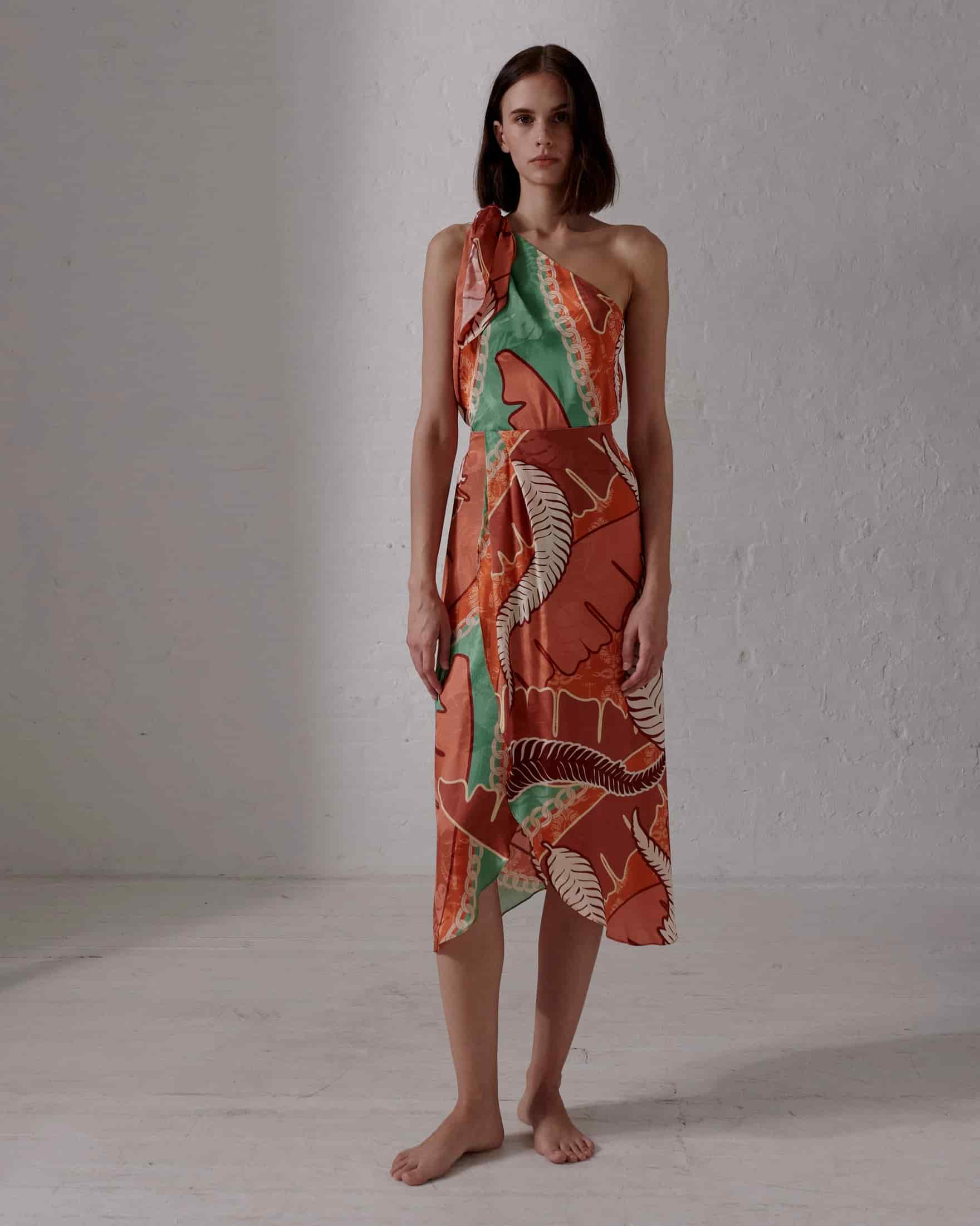 Myanmar Jacquard Blouse / Coral - miniatura 2