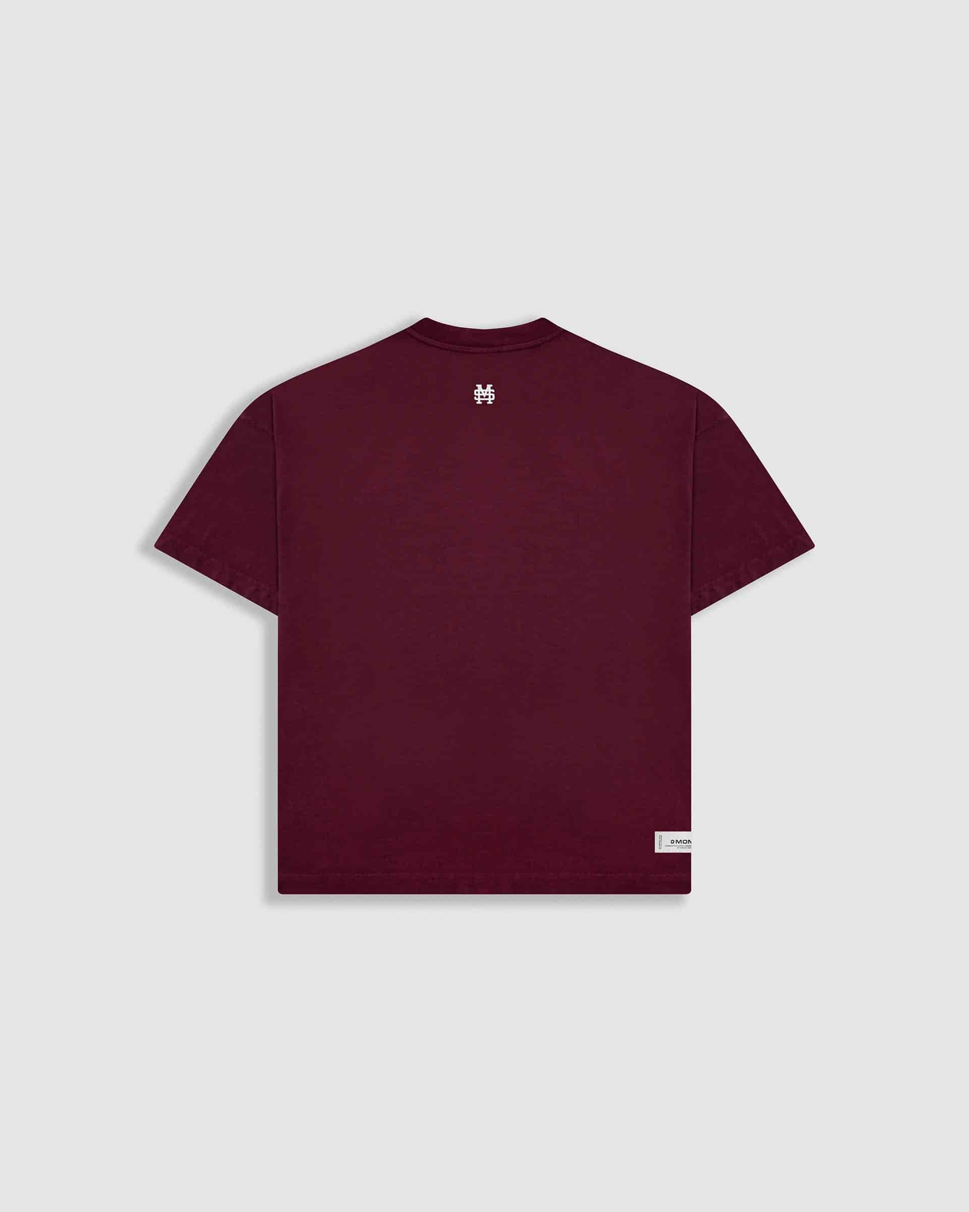 Camiseta Boxy Fit Básica V3 - Burgundy - miniatura 7