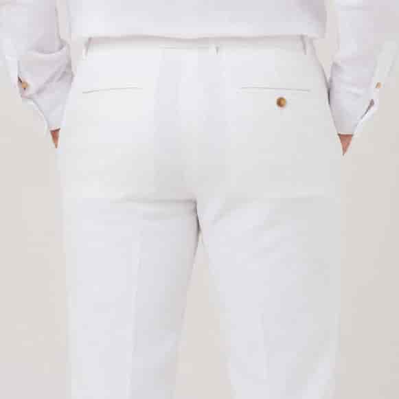 PANTALON CON PRETINA 100% LINO HOMBRE - miniatura 8