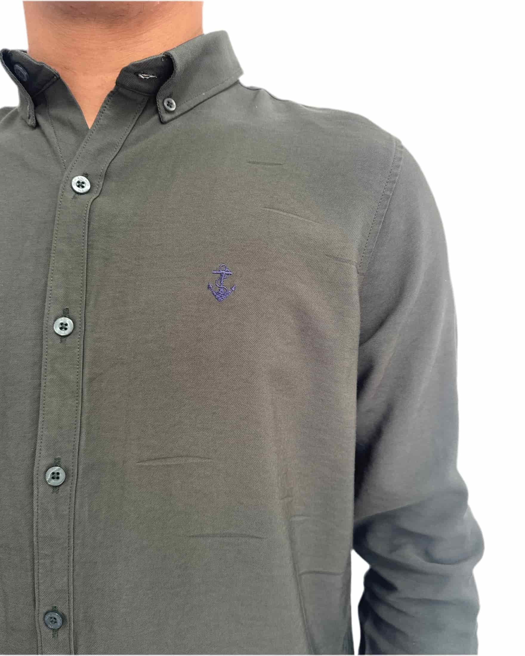 Camisa Verde Oscuro en rayón - miniatura 4