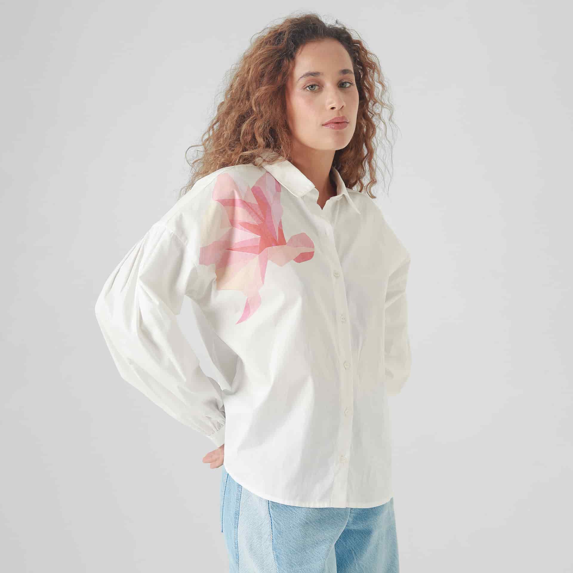 Camisa Cuello Camisero Manga Larga - miniatura 1