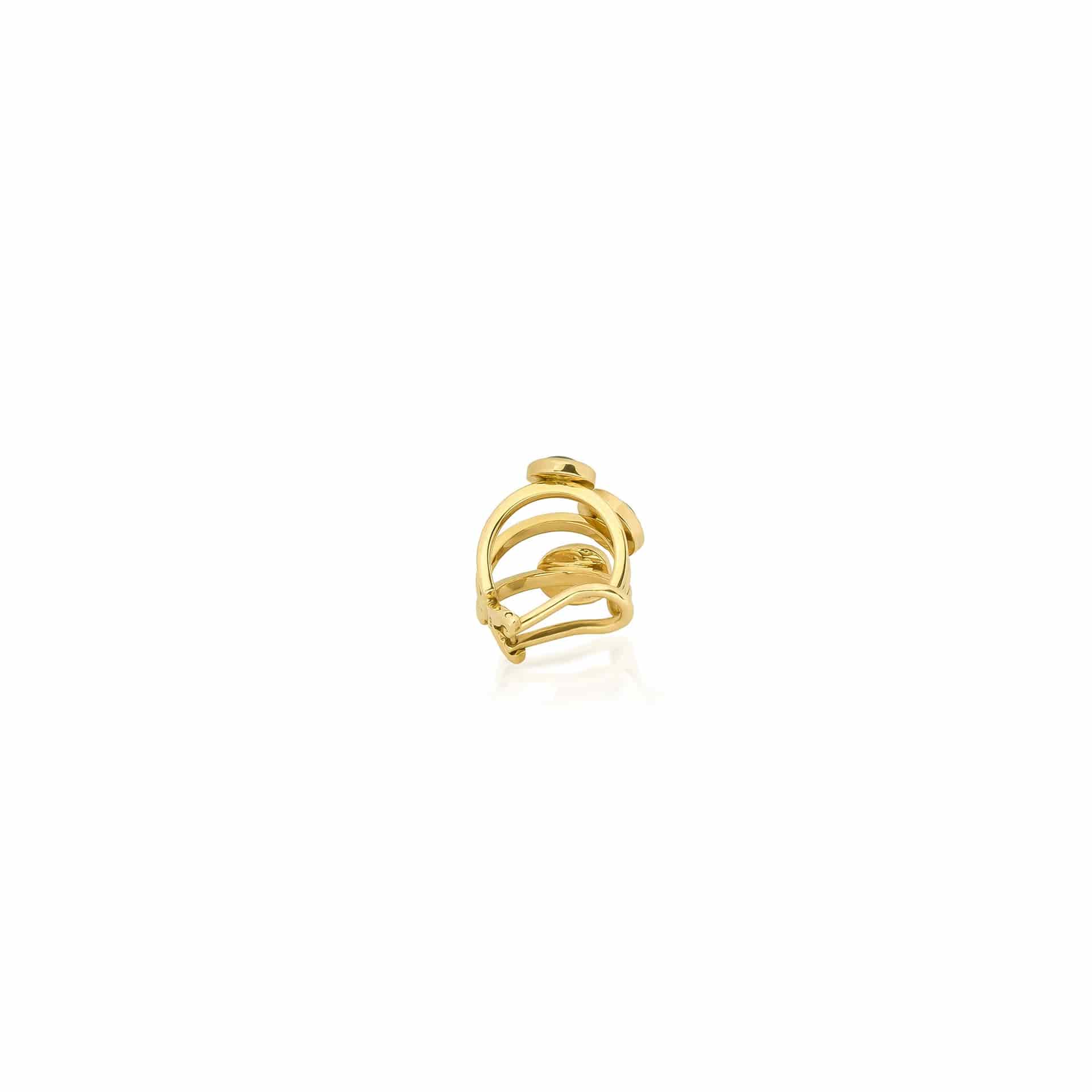 Ear cuff 3 piedras - Cabuchones - miniatura 2
