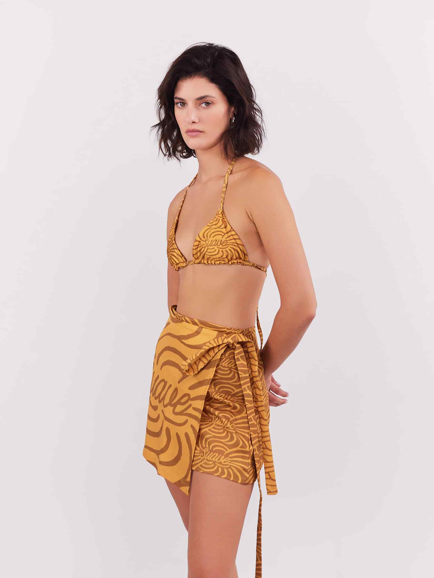 Mini Falda Suave - Ocre - miniatura 1