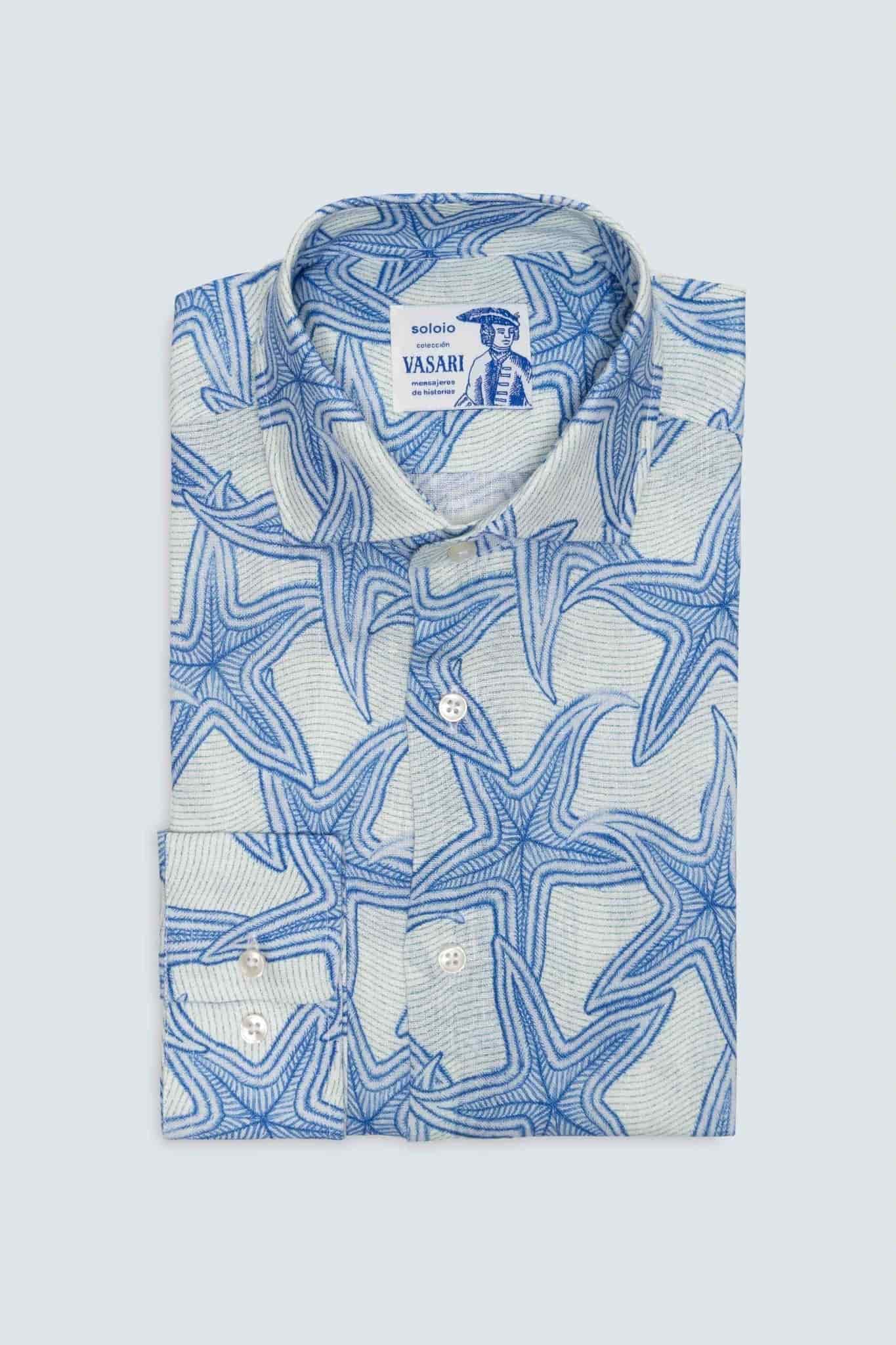 Men's linen shirt white stella - miniatura 6