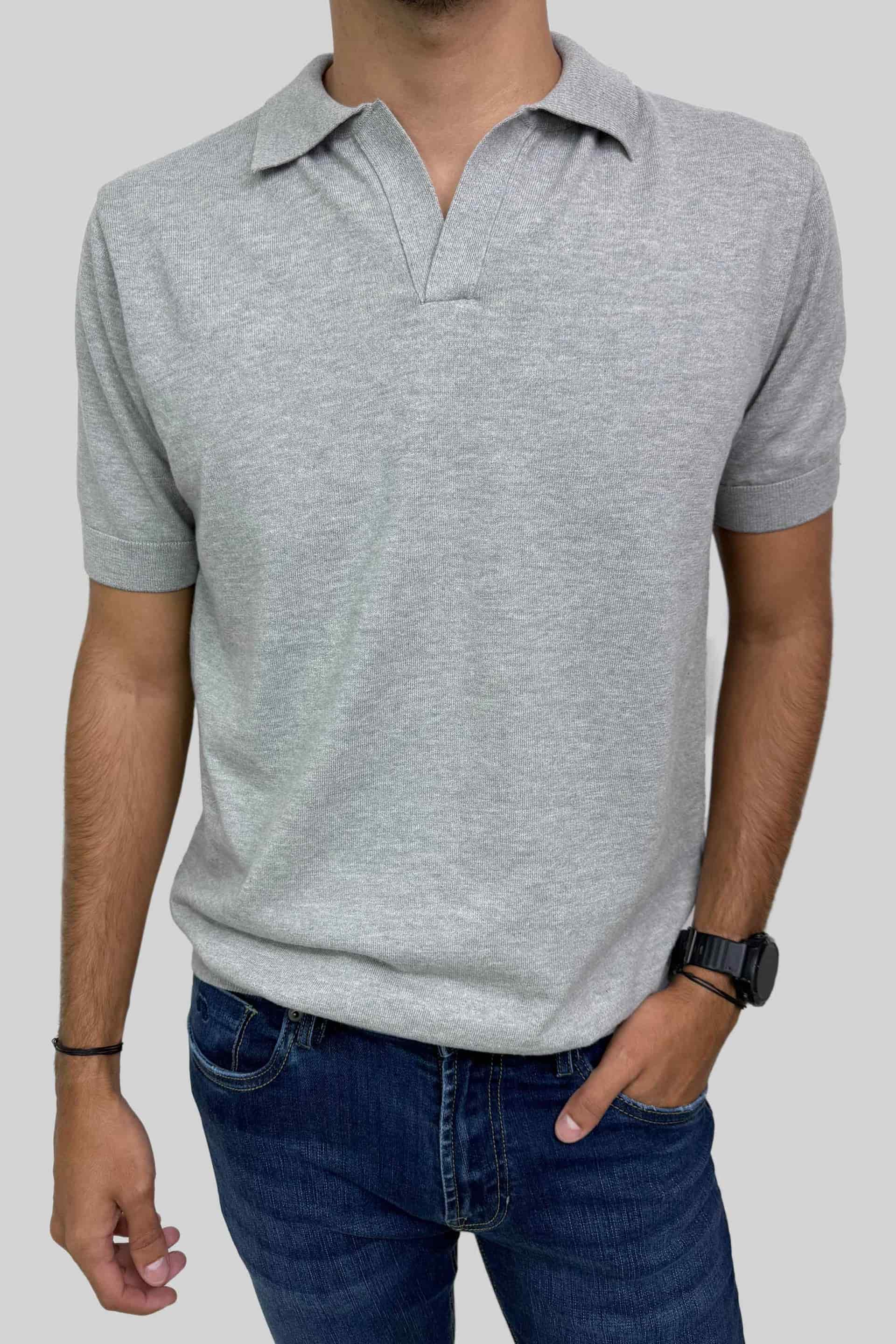 POLO TEJIDA GRIS - miniatura 3