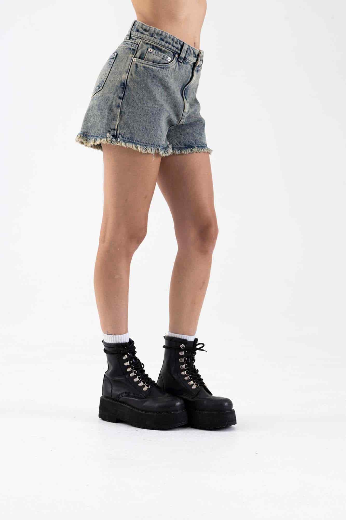 BLACK ACID DENIM SHORT - miniatura 36
