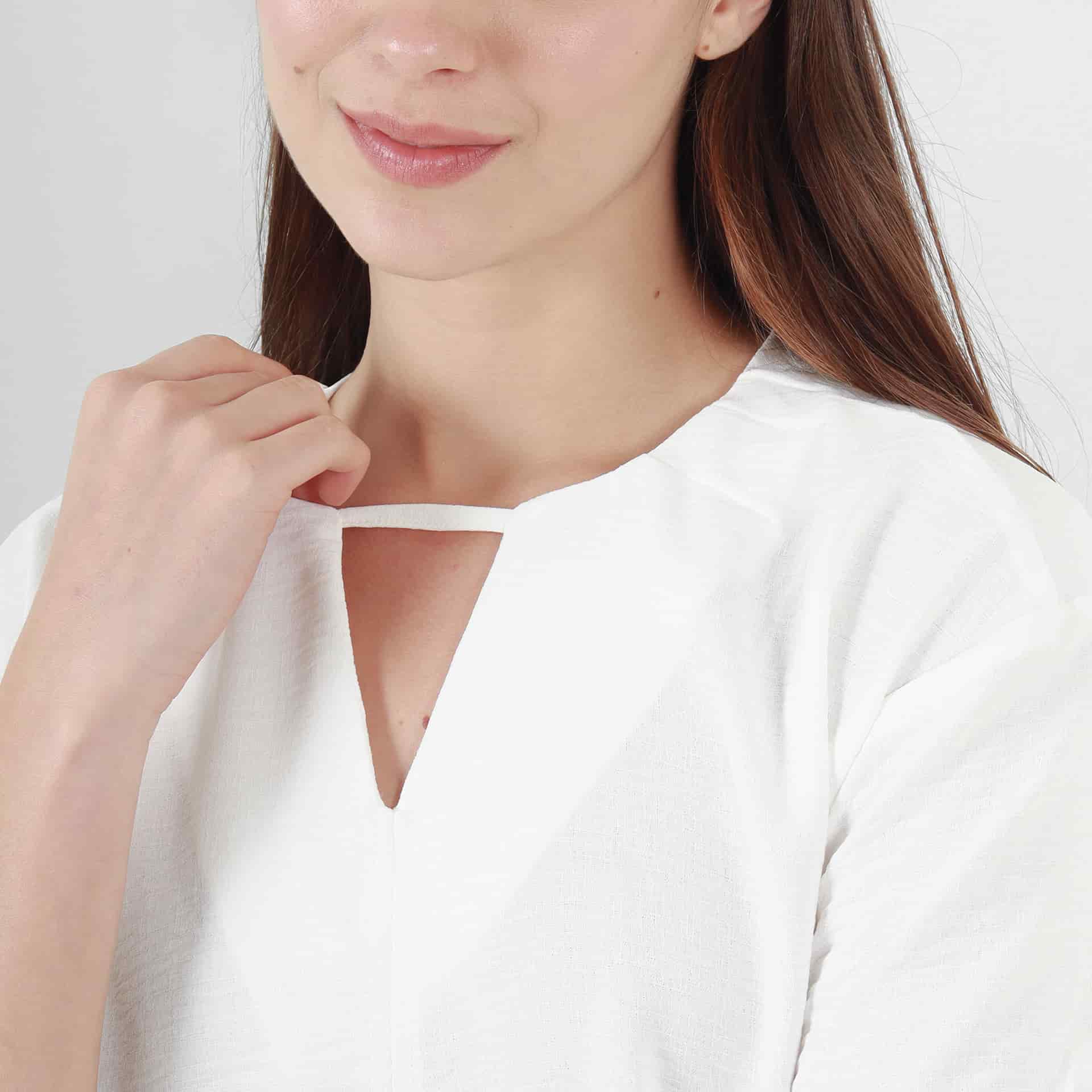 Blusa Cuello V Manga Corta - miniatura 4