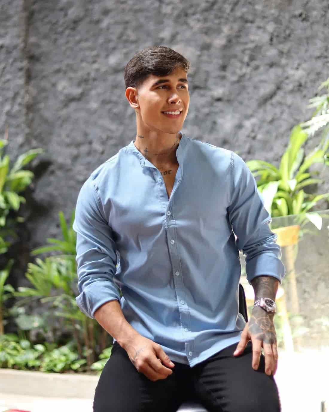 Camisa Oxford Celeste - miniatura 2