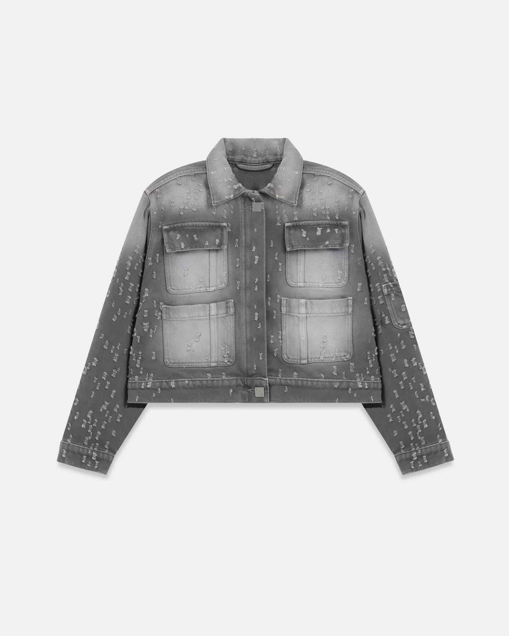 W Holy State UNDRGLD Ripped Jacket Washed Gray - miniatura 3