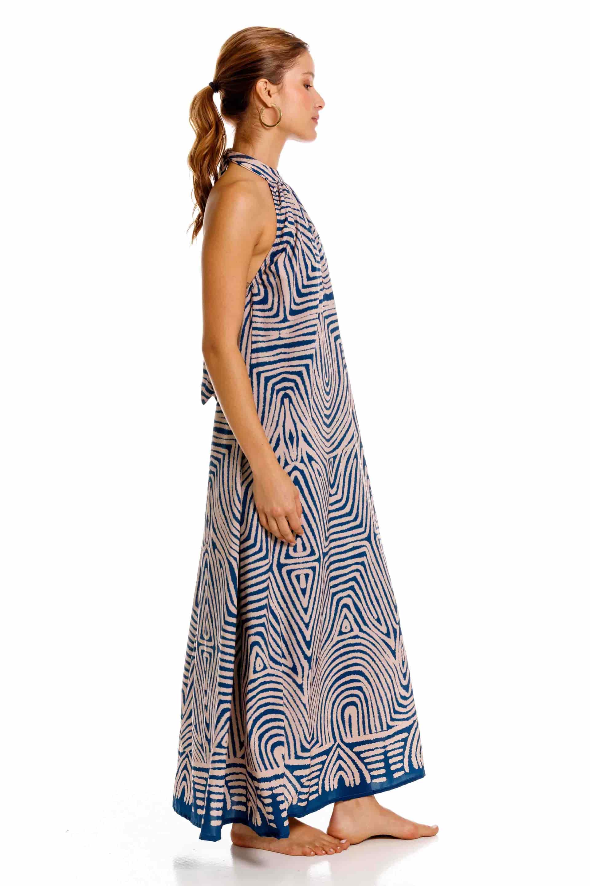 Vestido Largo Aries Nairobi Azul - miniatura 4